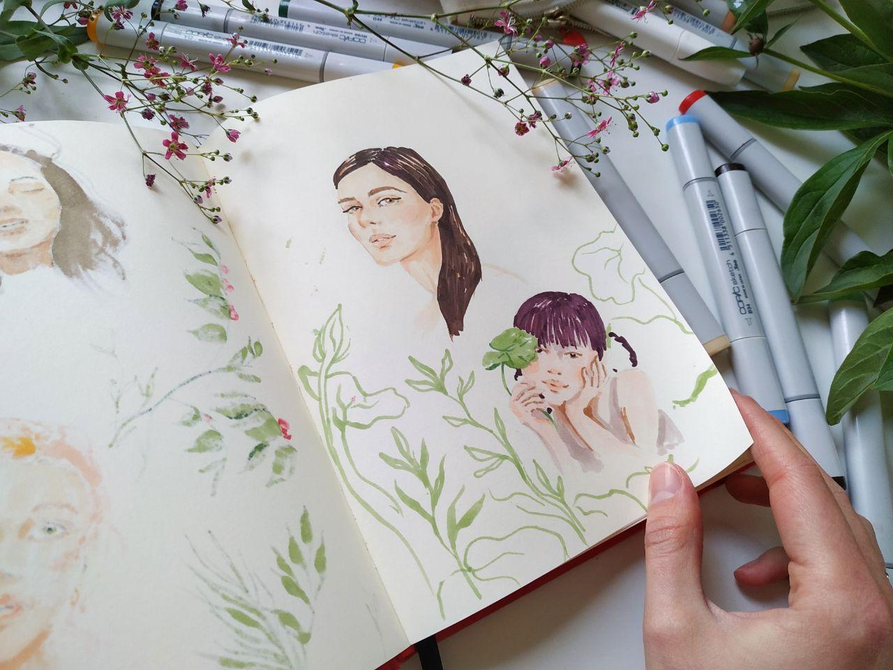 My Sketchbook portraits - image 2 - student project