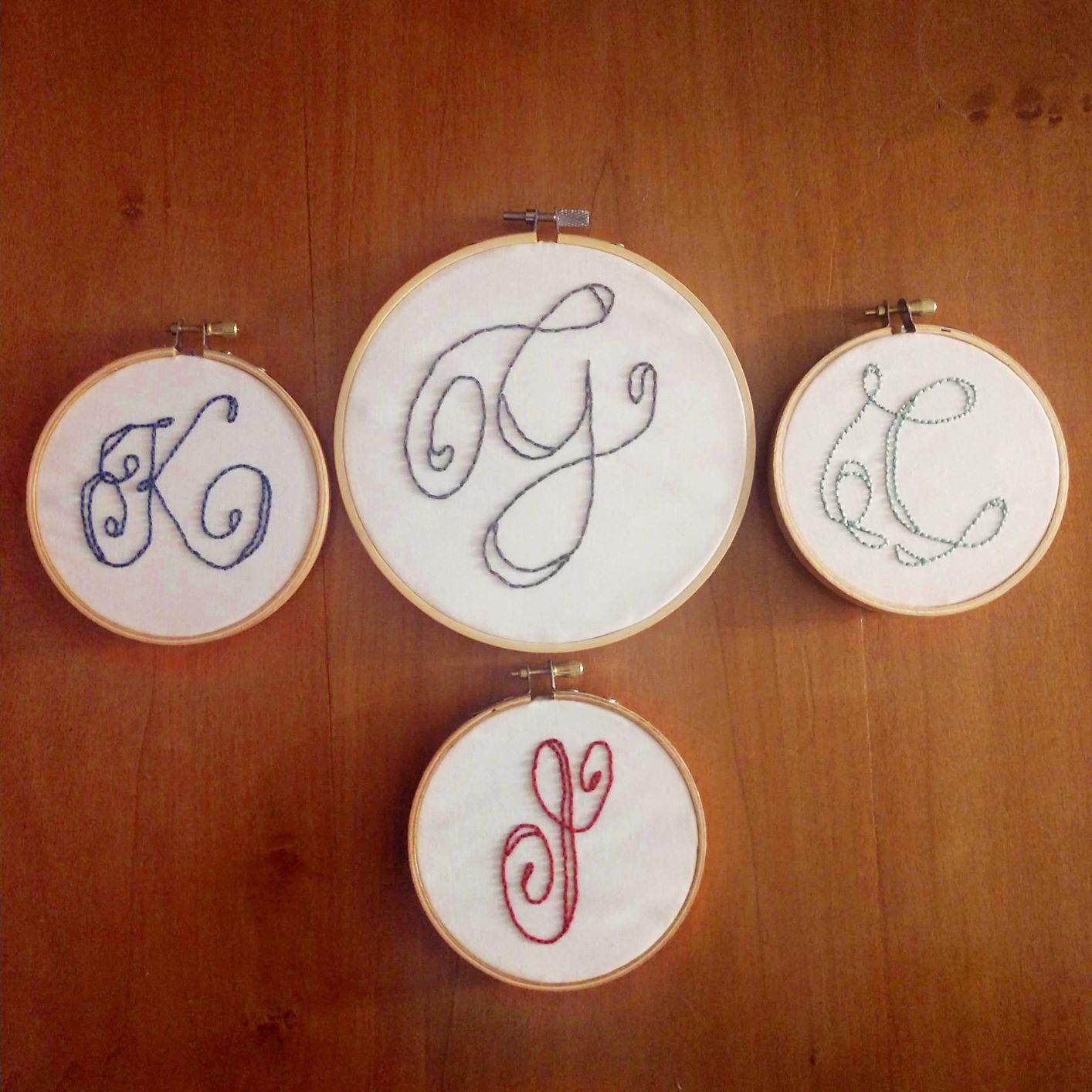Embroidery for Beginners: First Initials - image 1 - student project