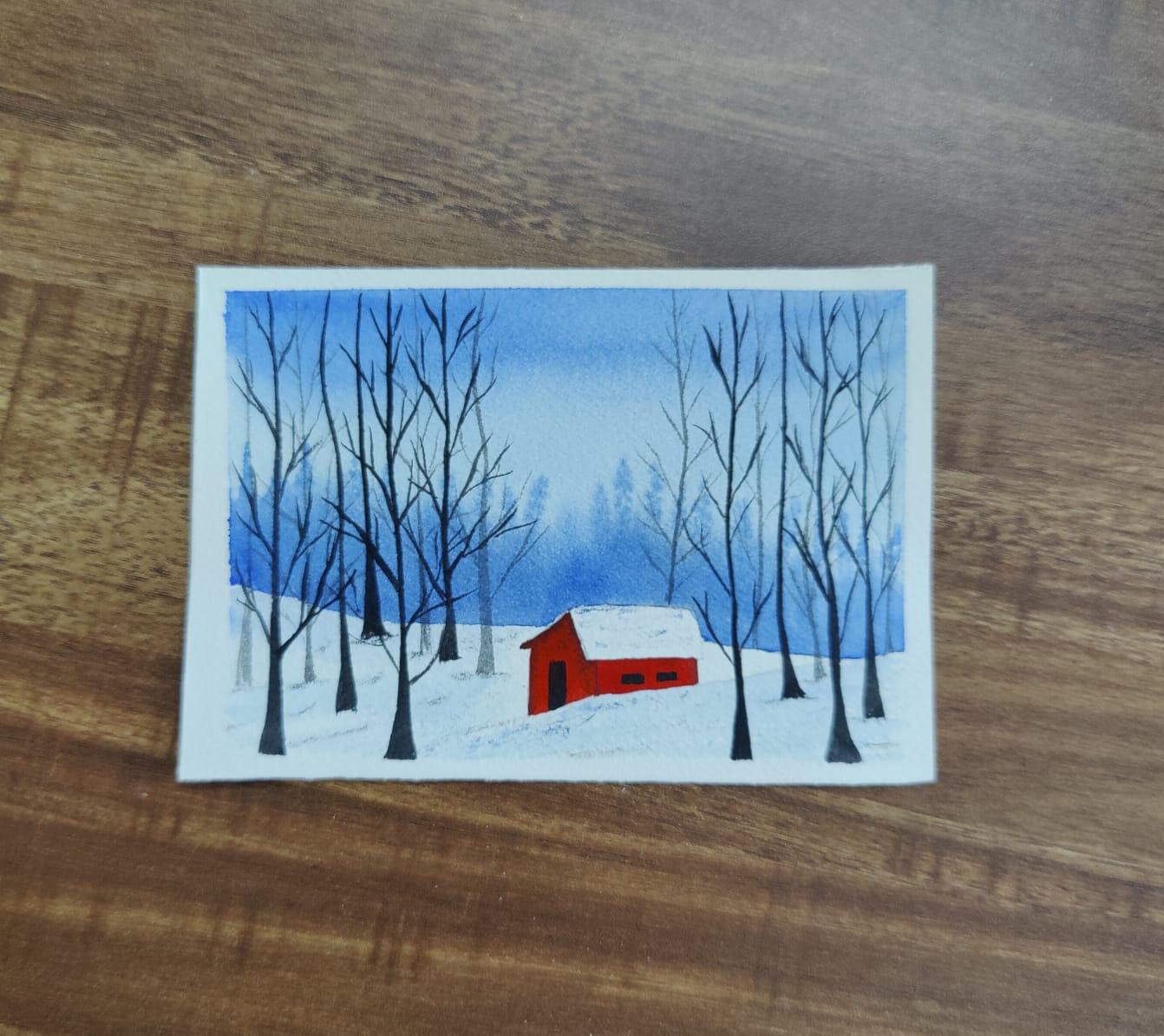 Winter Landscapes Using Watercolours - image 2 - student project