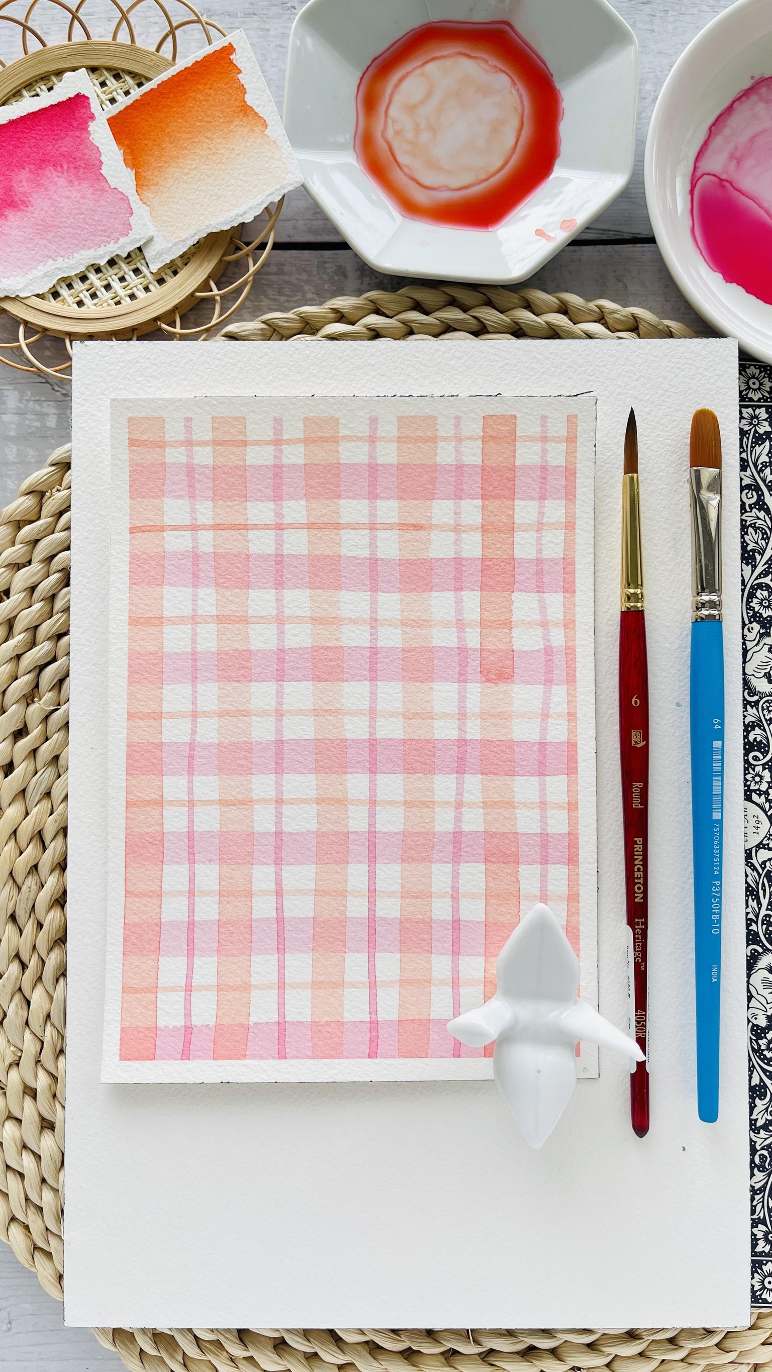 Day 1 & 3 Project: Waves of Calm, Blushing Plaid - image 1 - student project