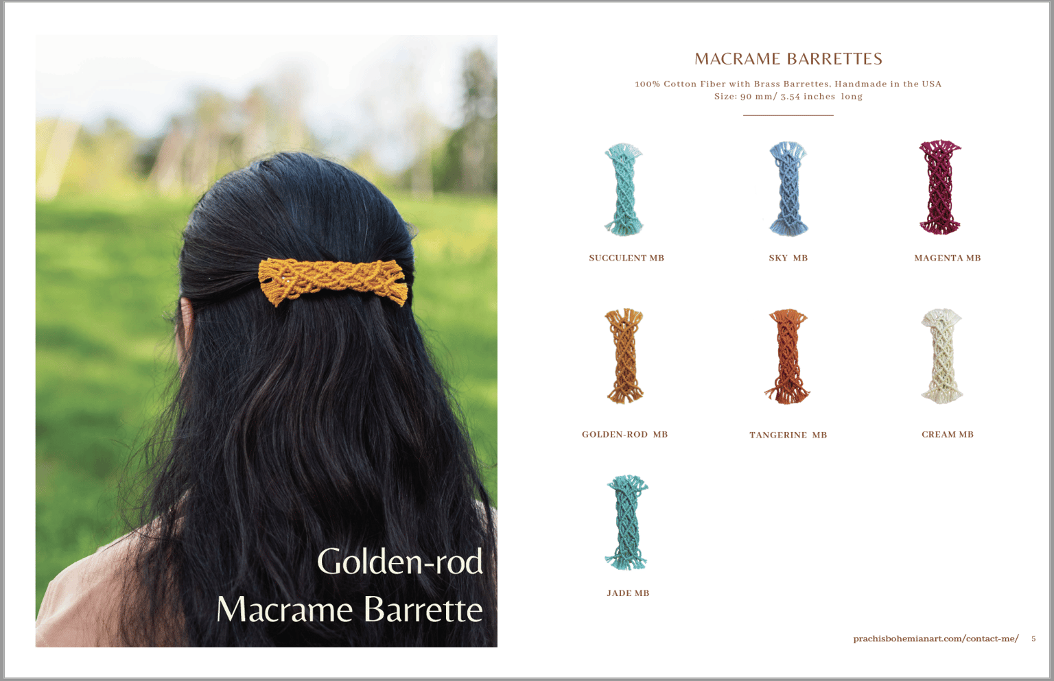 Line sheet for macrame barrettes - image 3 - student project
