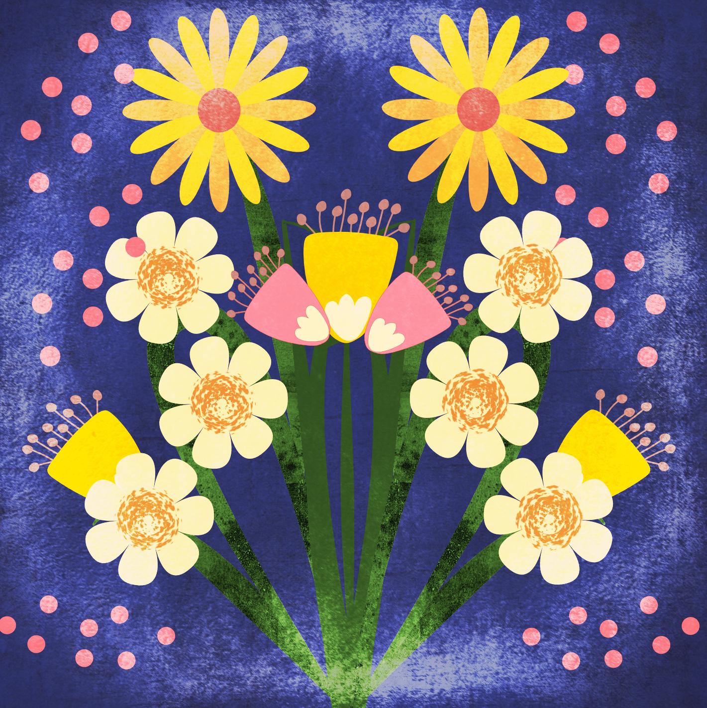 Symmetrical Vector Illustration - Spring Vibe - image 1 - student project