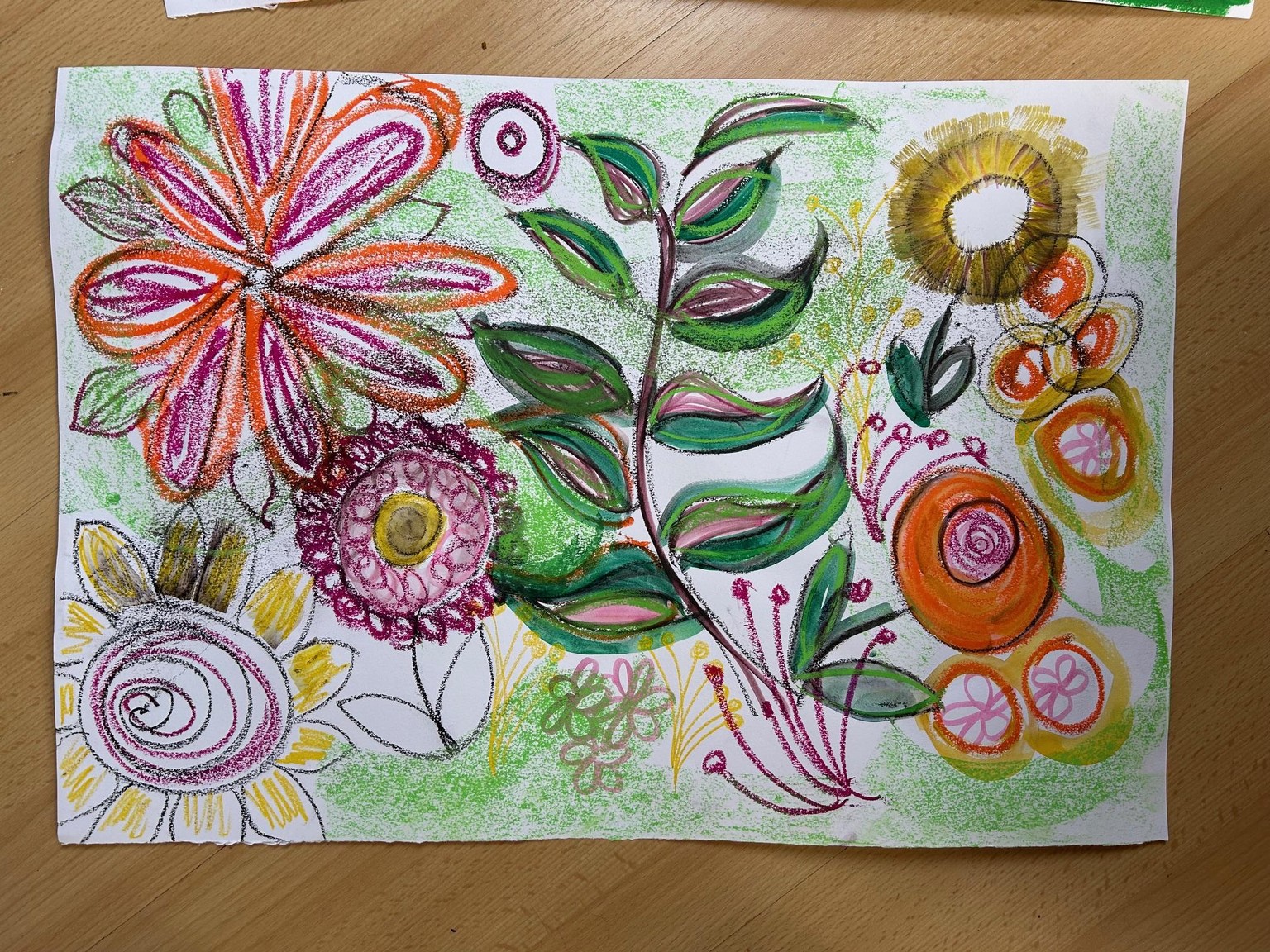mixed media art relay - image 2 - student project