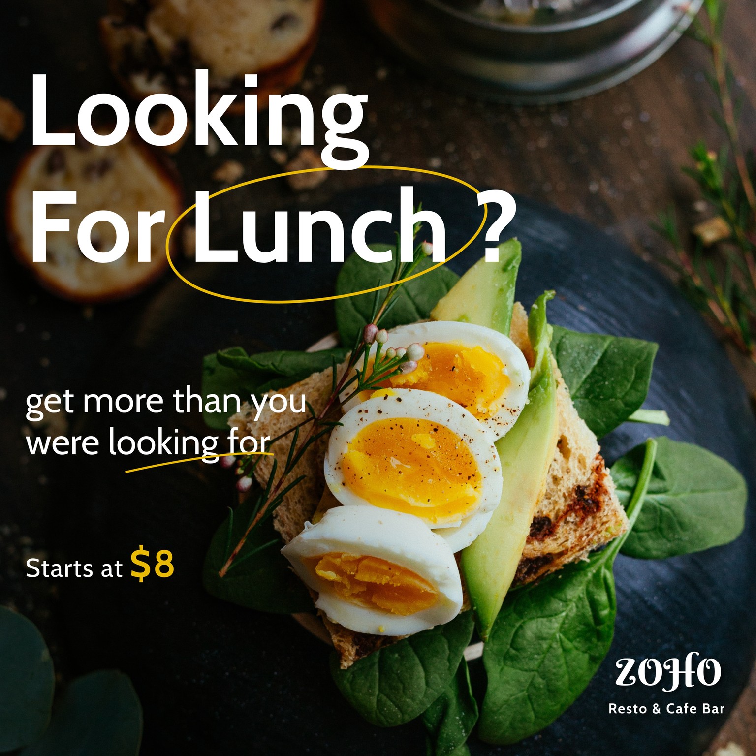 zoho ice creams & restaurent instagram ad posts - image 2 - student project