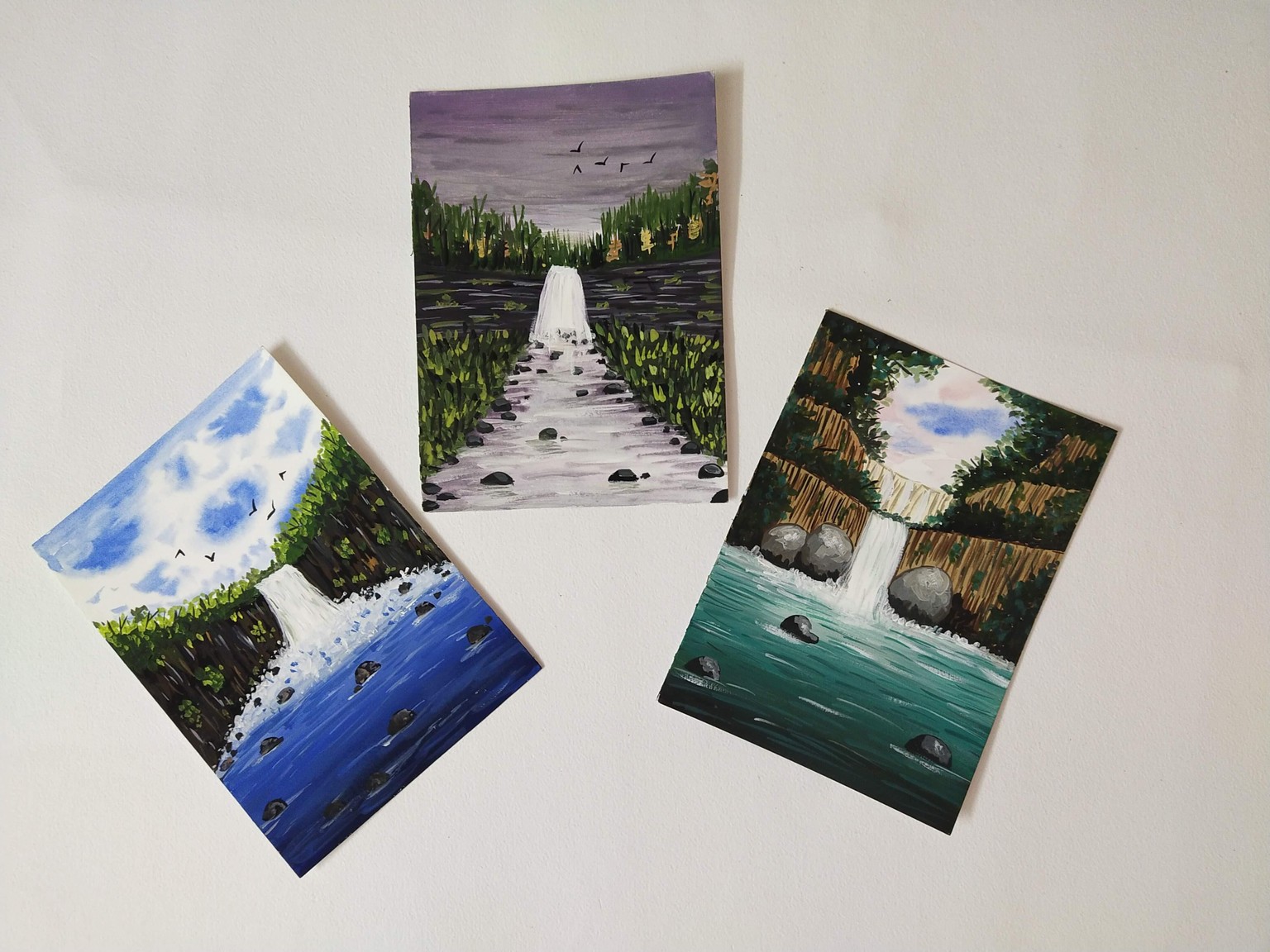 Waterfall Gouache Landscapes - image 1 - student project