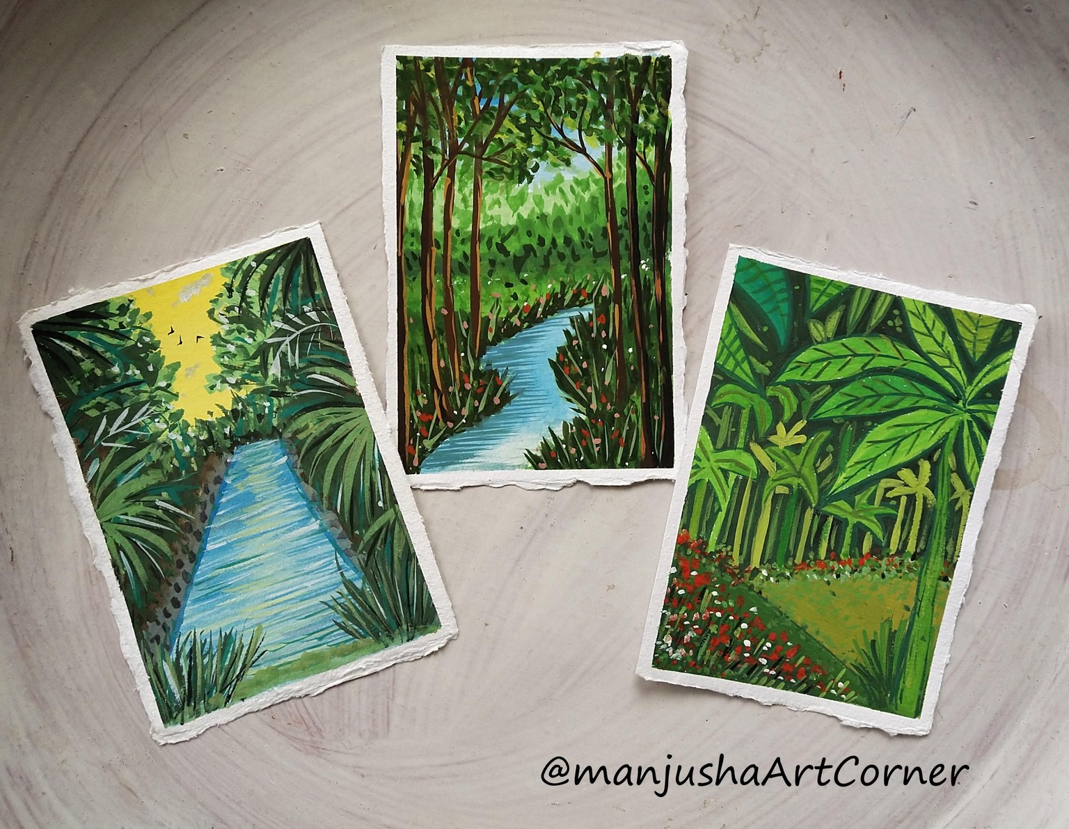 Gouache Forest Landscapes - image 1 - student project