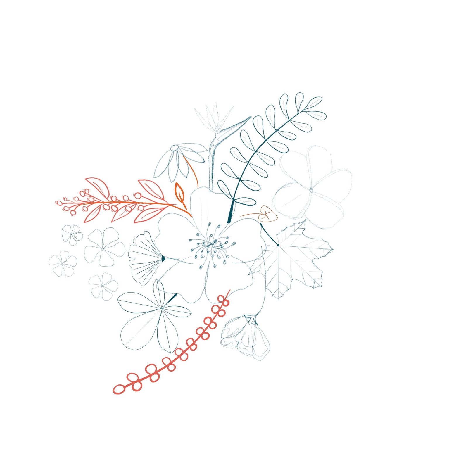 Flowers in procreate - image 1 - student project