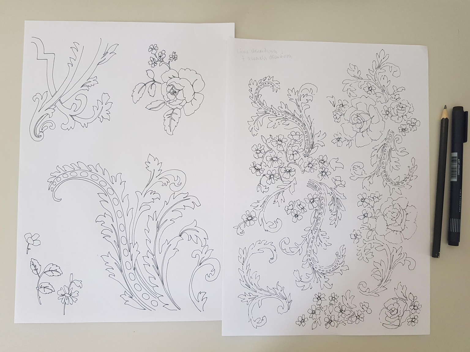 Patterns including acanthus leaves - image 1 - student project