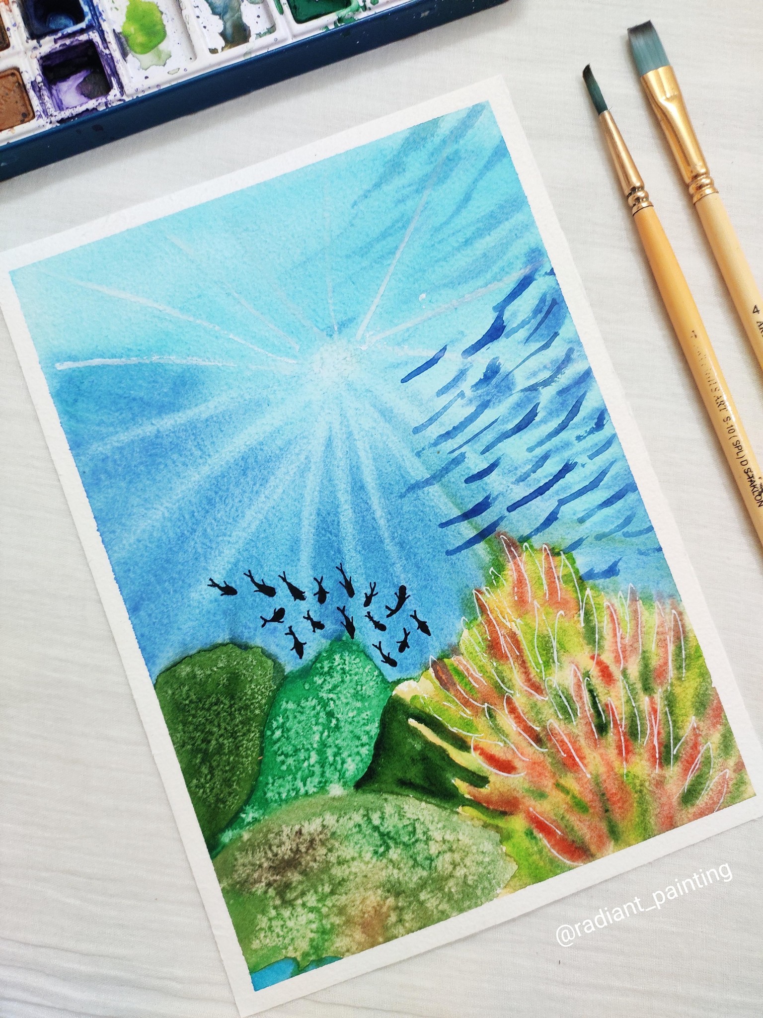 Underwater Exploration with Watercolors - image 3 - student project