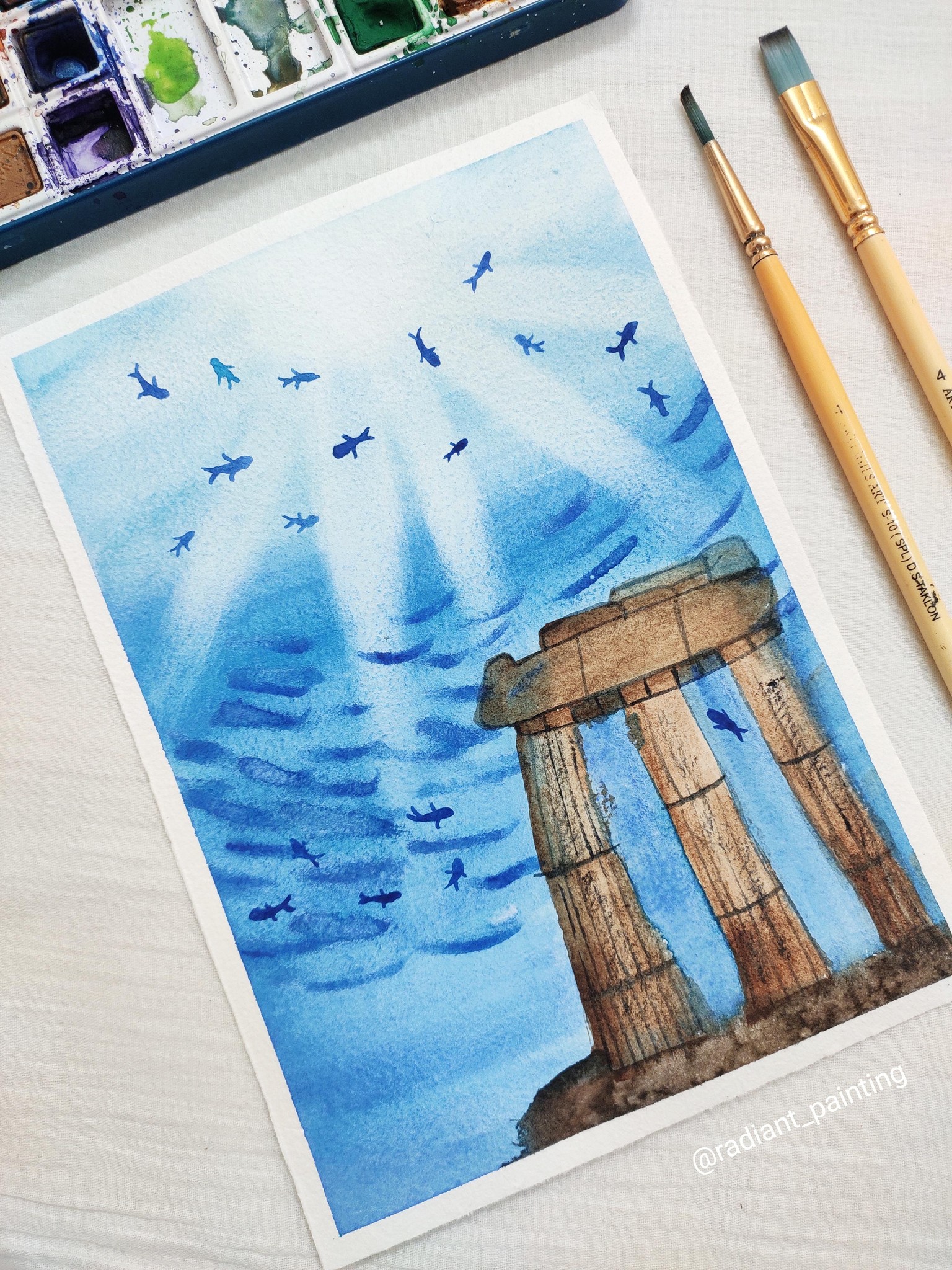 Underwater Exploration with Watercolors - image 5 - student project