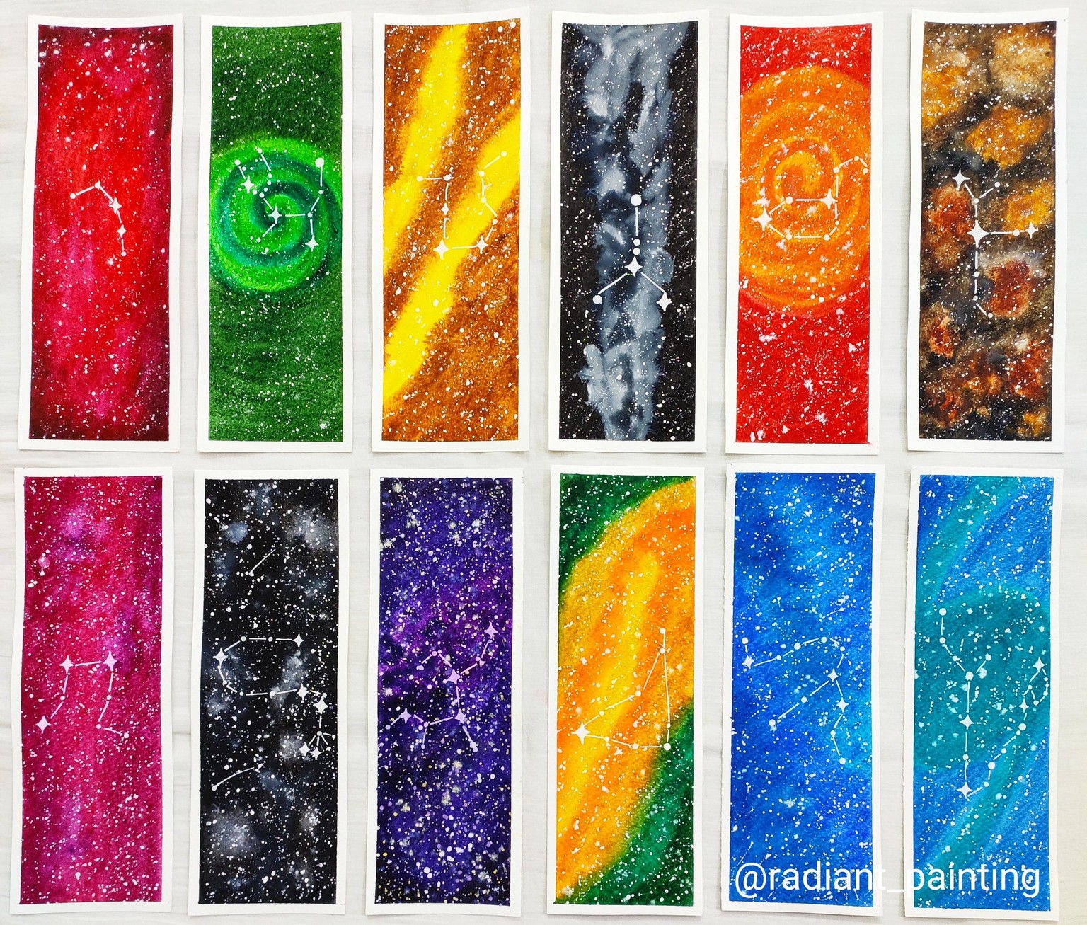 Watercolor Galaxy Bookmarks - image 4 - student project