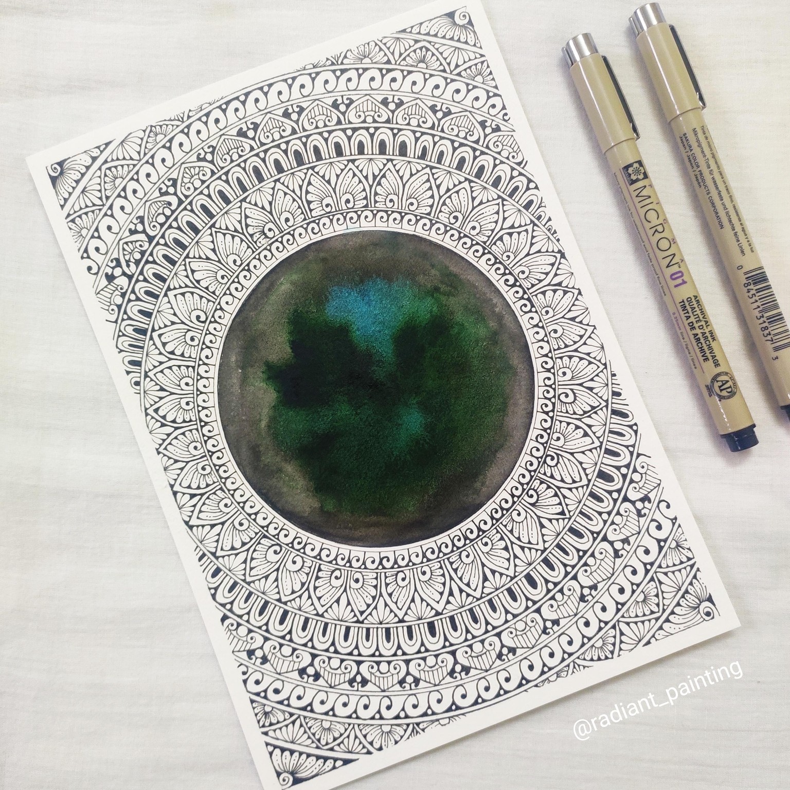 Emerald Galaxy Mandala - image 1 - student project