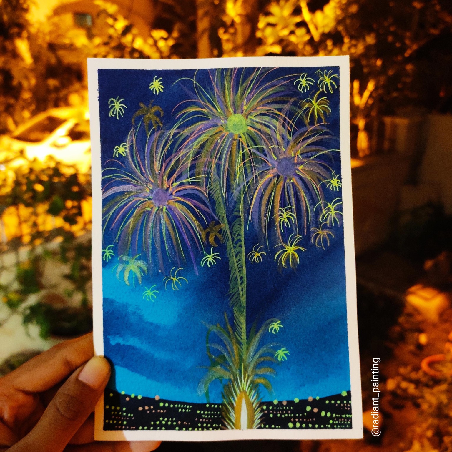 Diwali celebration with Watercolors - image 5 - student project