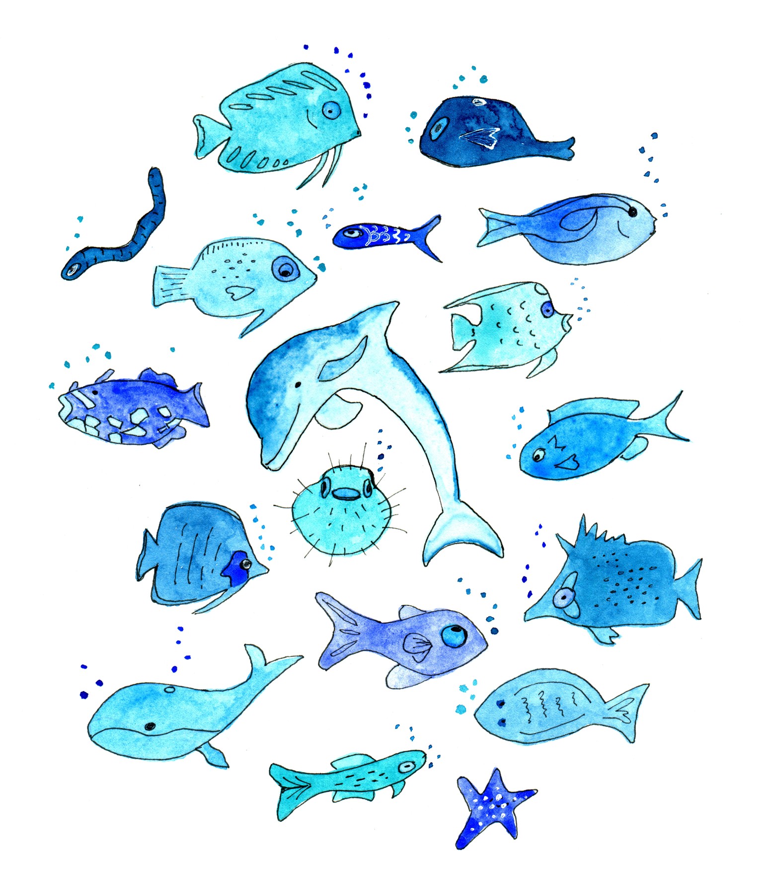 Sealife in Blue - image 1 - student project
