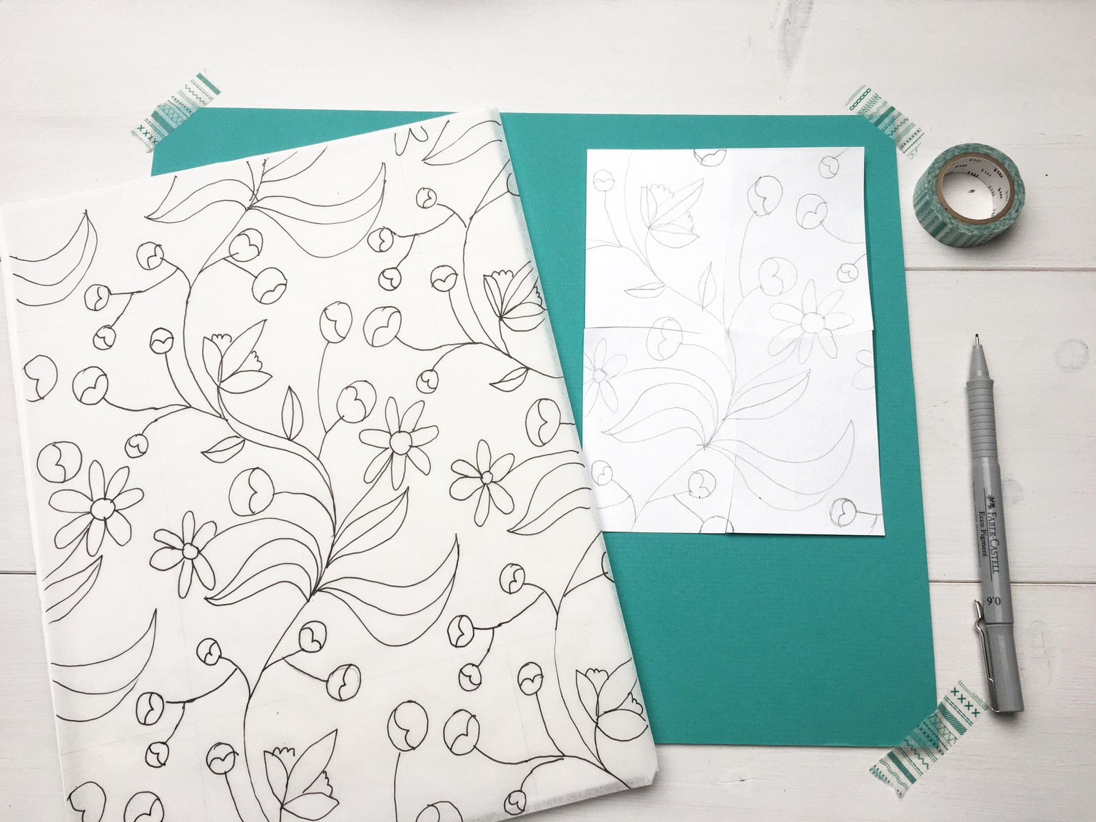 Pattern Design Basic Floral Seamless - image 1 - student project