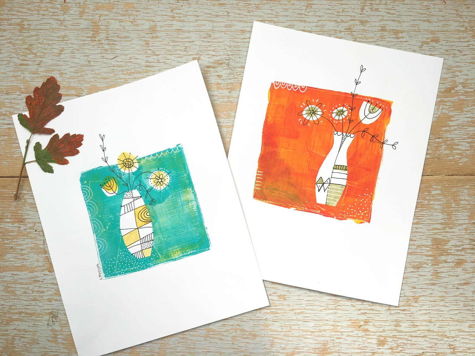 Monoprint Bouquet - image 1 - student project