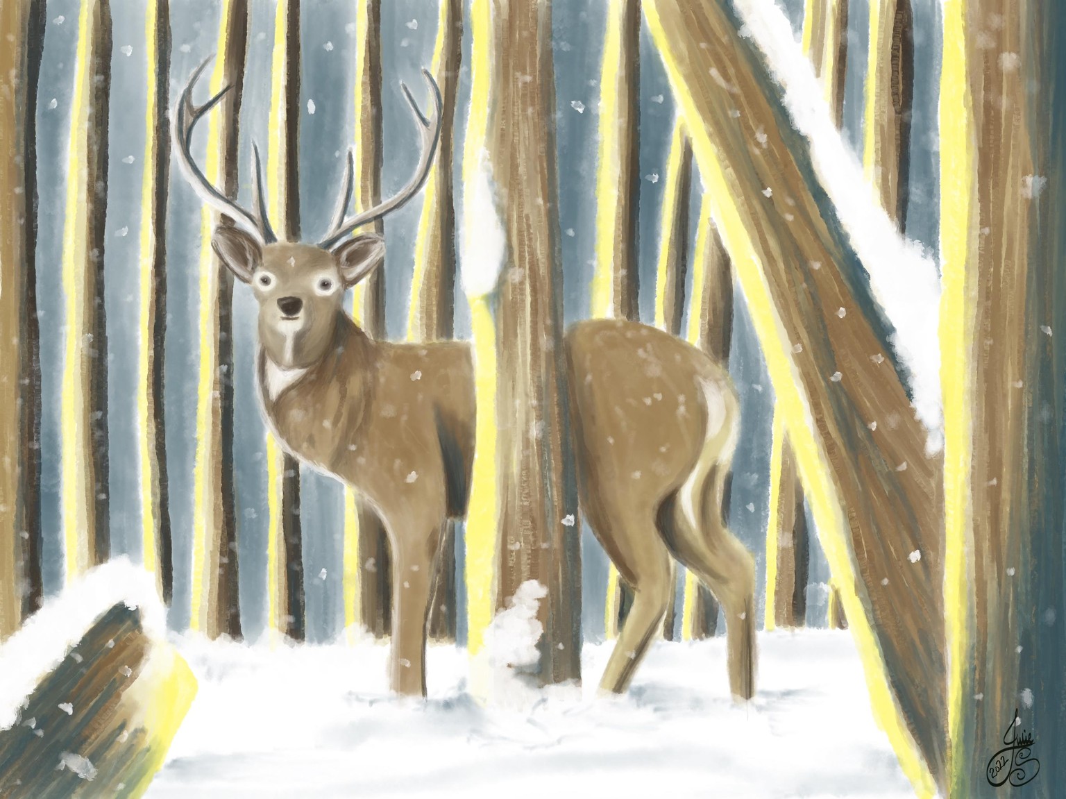 Illustrative Oil Painting in Procreate - image 1 - student project