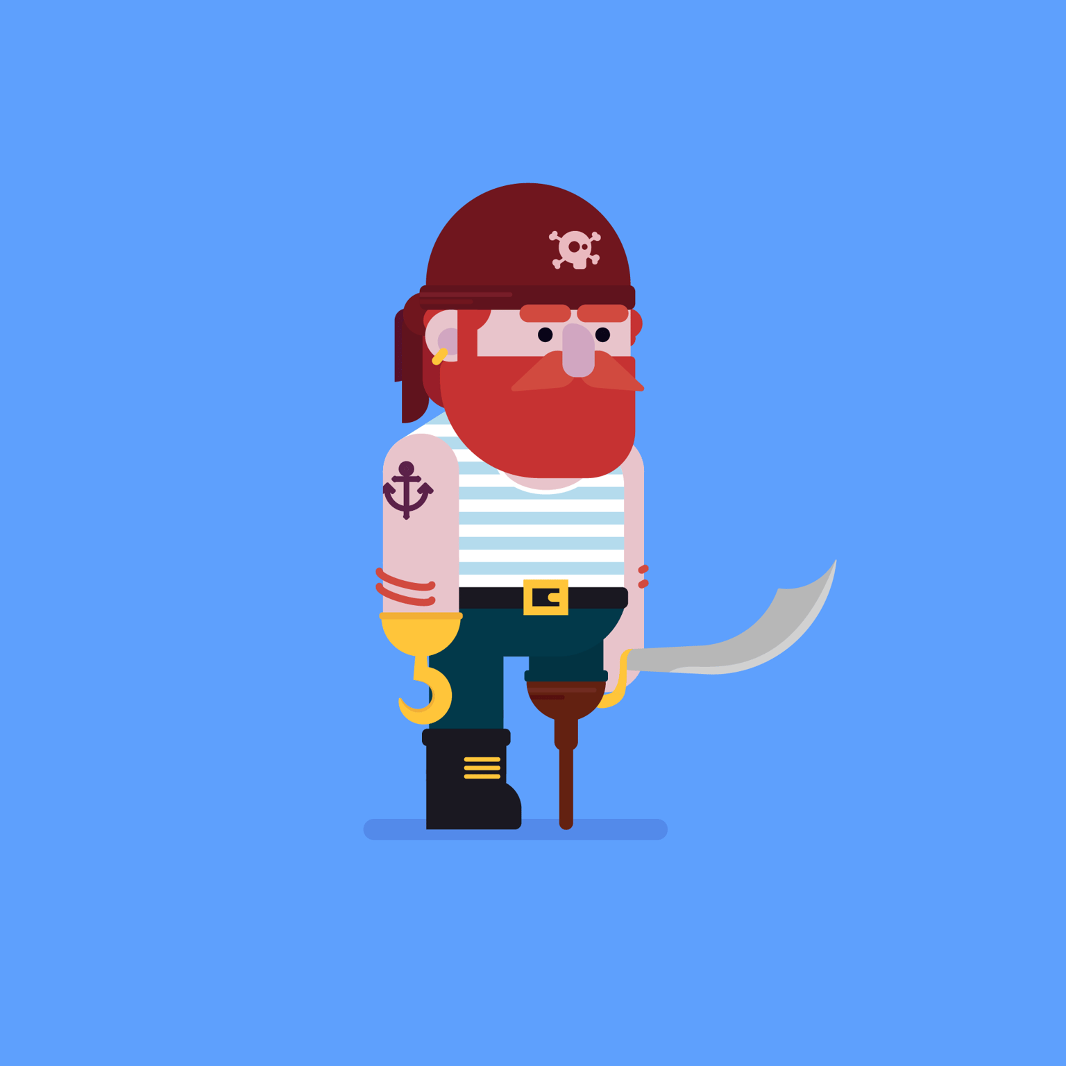 Character Design - Pirate - image 1 - student project