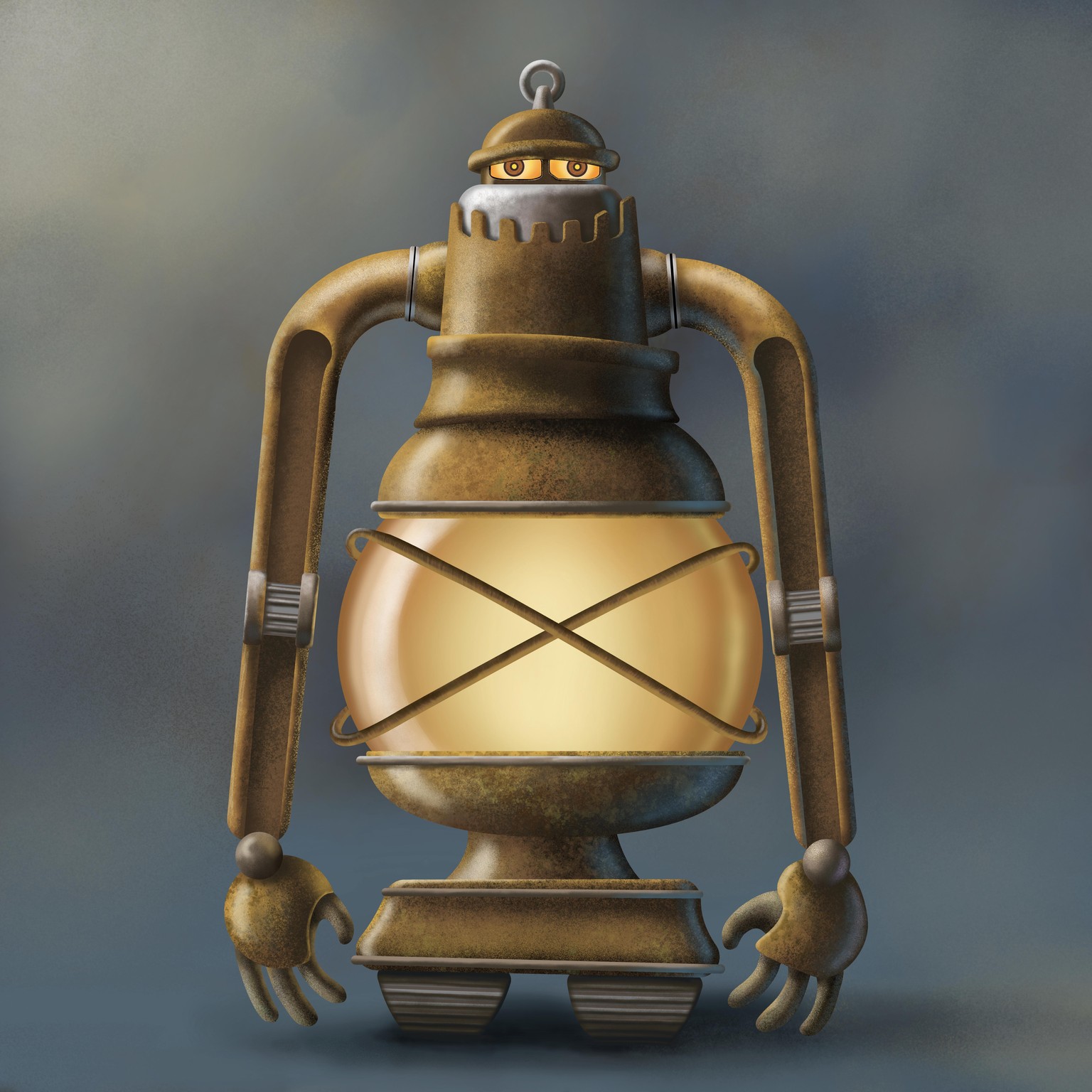 Steampunk Lantern Robot - image 5 - student project