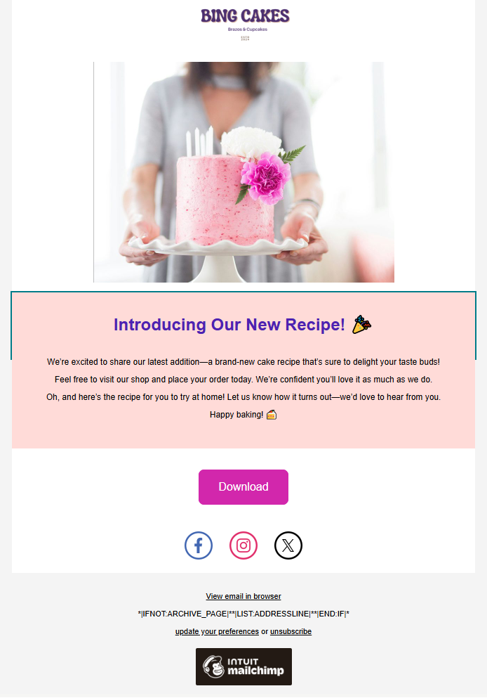 my first email template - image 1 - student project
