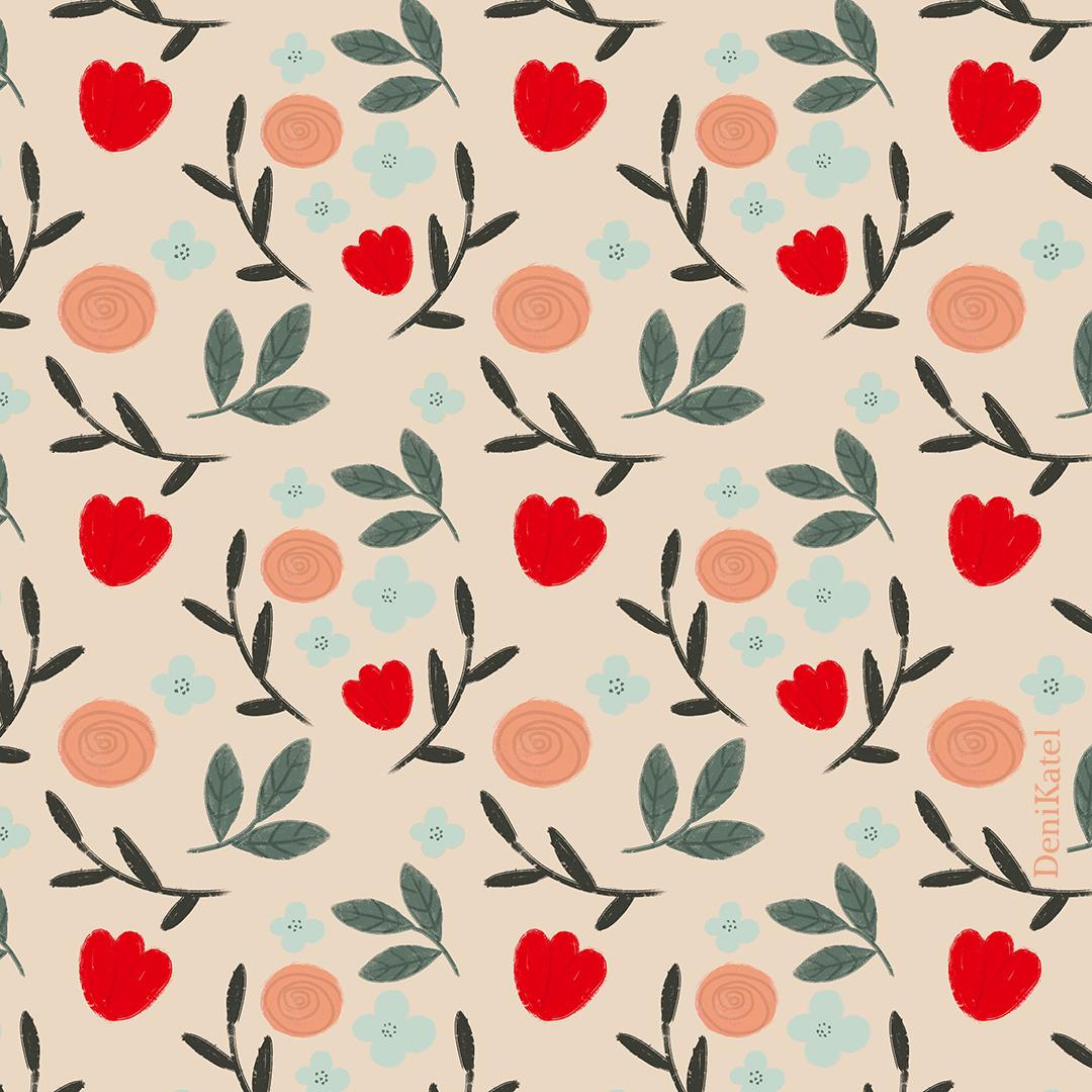 Modern Floral Pattern - image 1 - student project