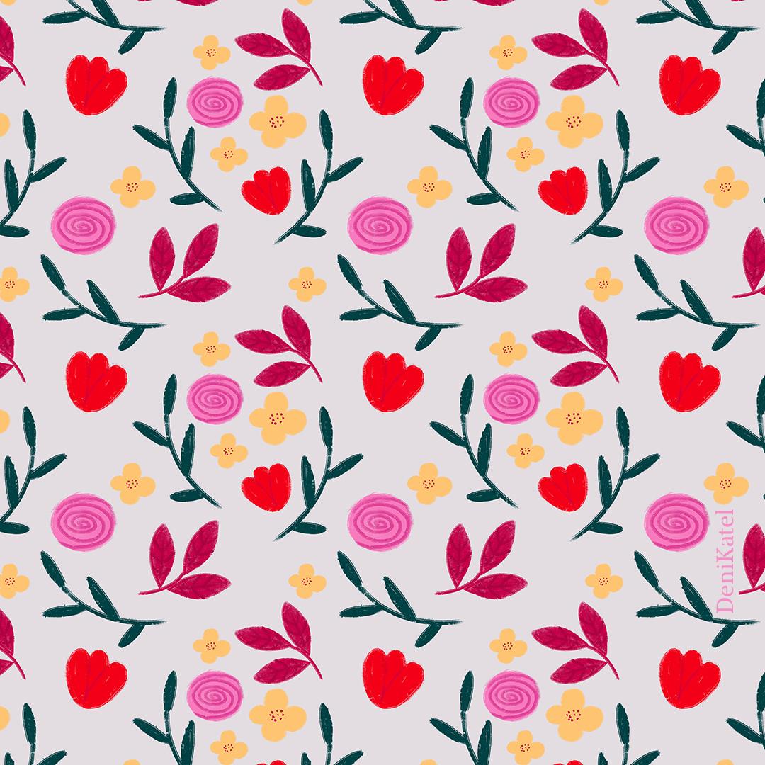 Modern Floral Pattern - image 2 - student project