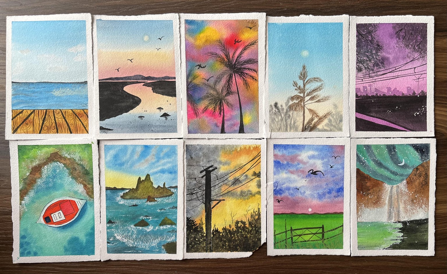 Mini watercolour paintings - image 2 - student project