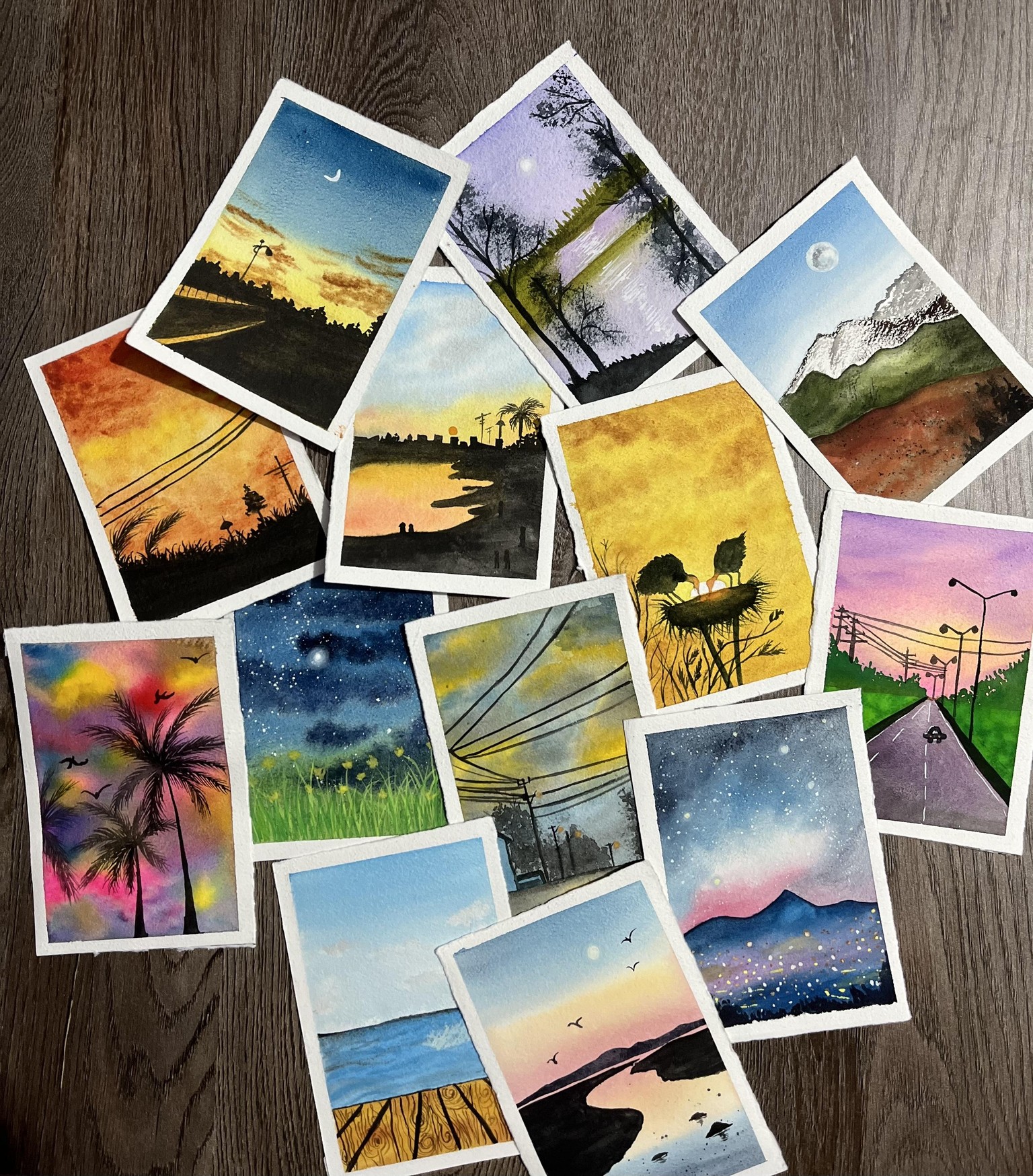 Mini watercolour paintings - image 6 - student project