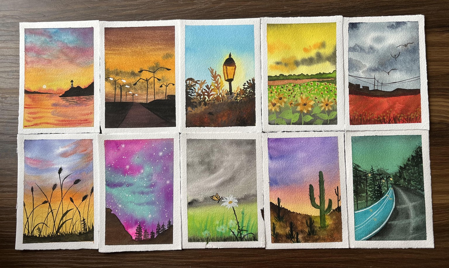 Mini watercolour paintings - image 3 - student project