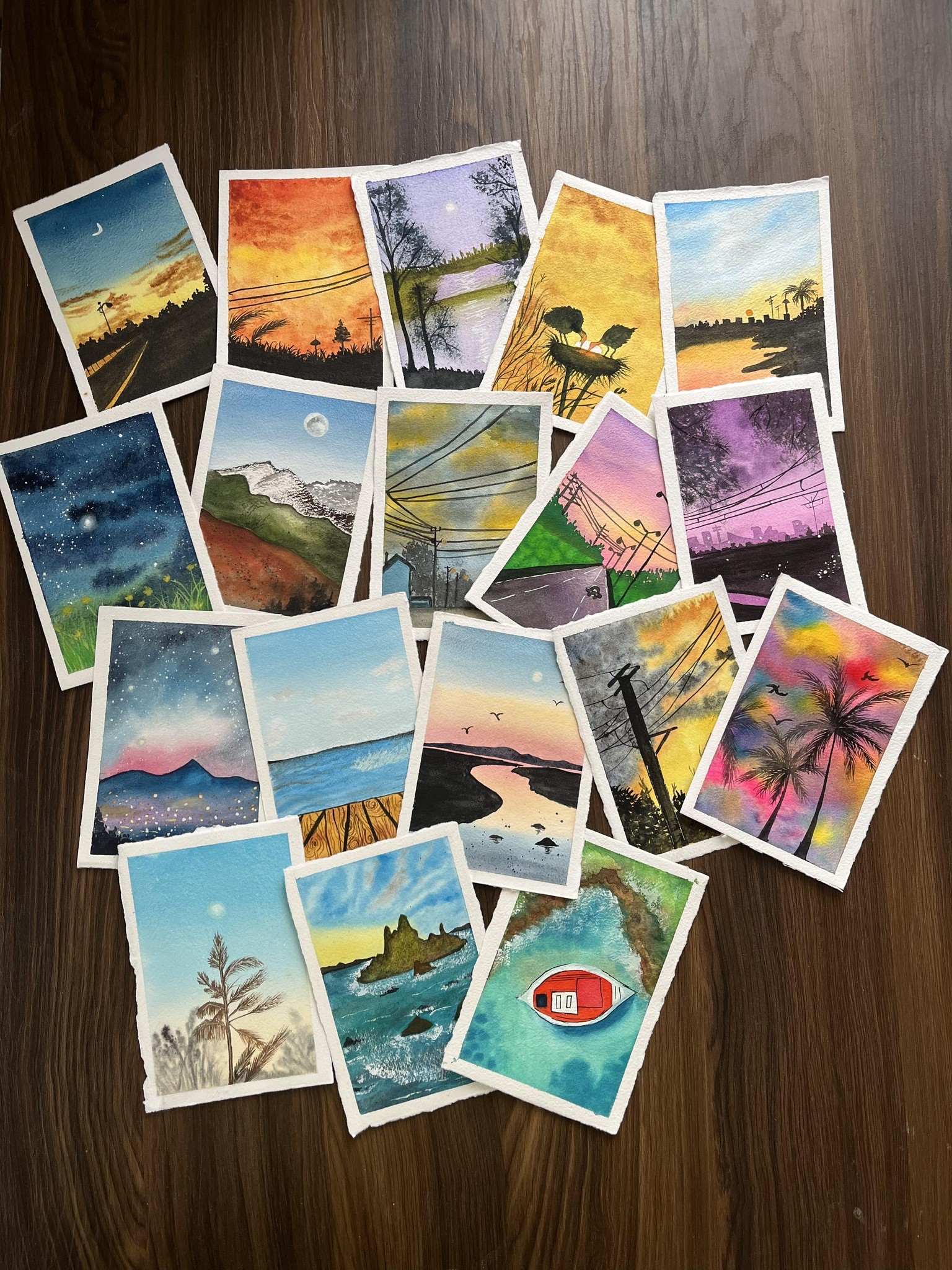 Mini watercolour paintings - image 5 - student project