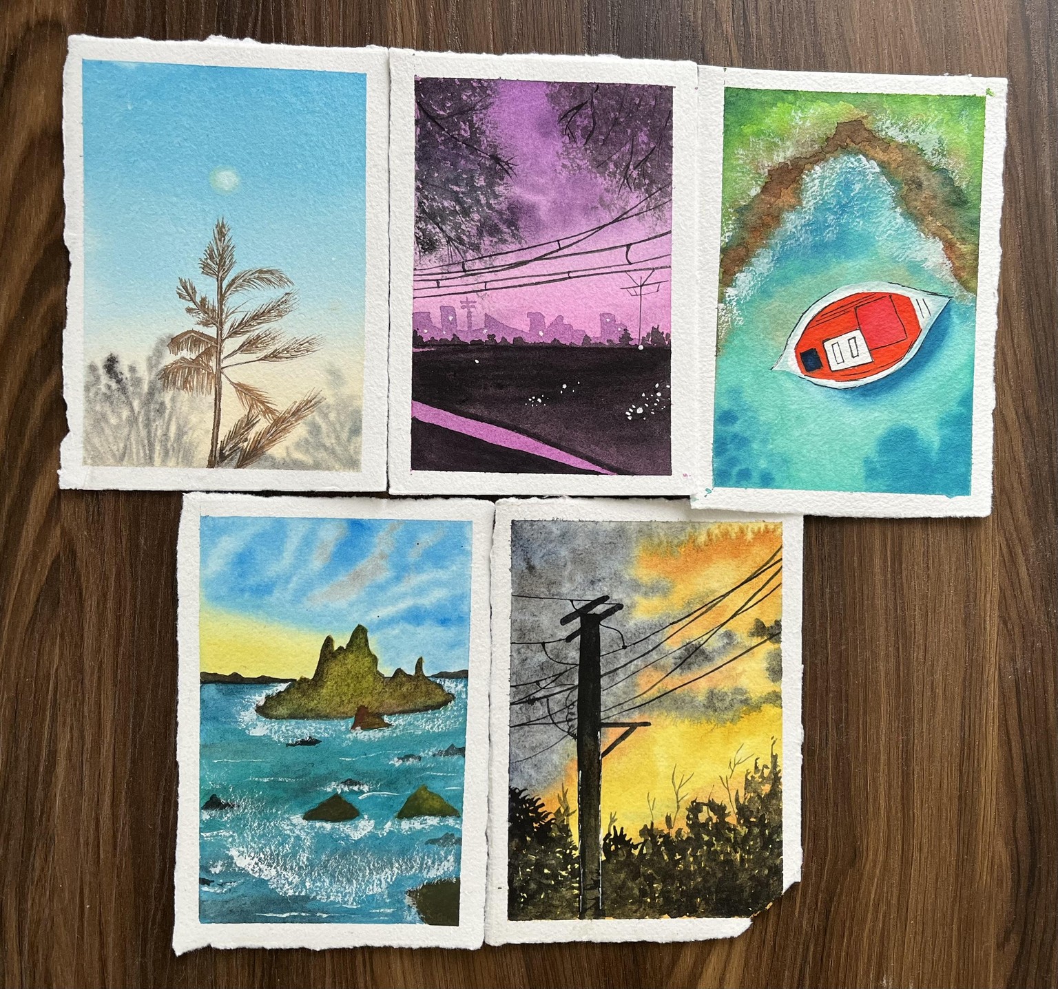 Mini watercolour paintings - image 4 - student project