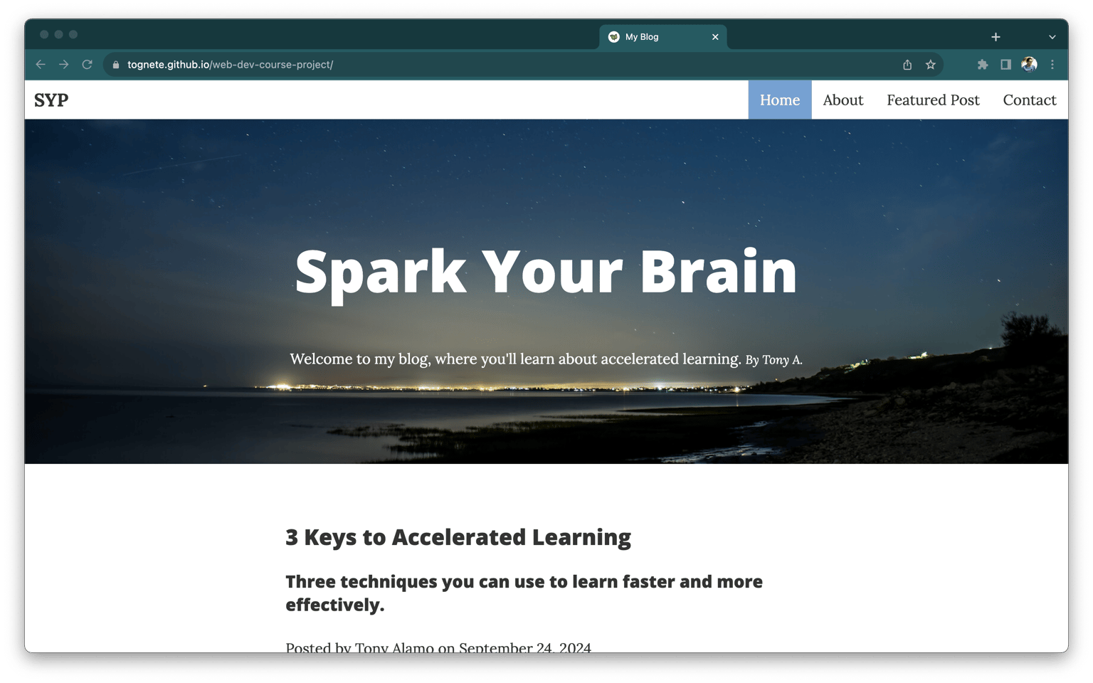 CSS: Accelerated Learning Blog - image 1 - student project