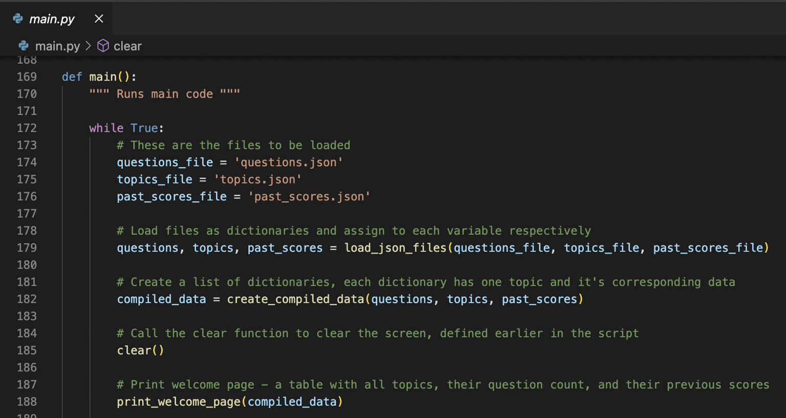 Sample Project - Python Quiz App - image 3 - student project