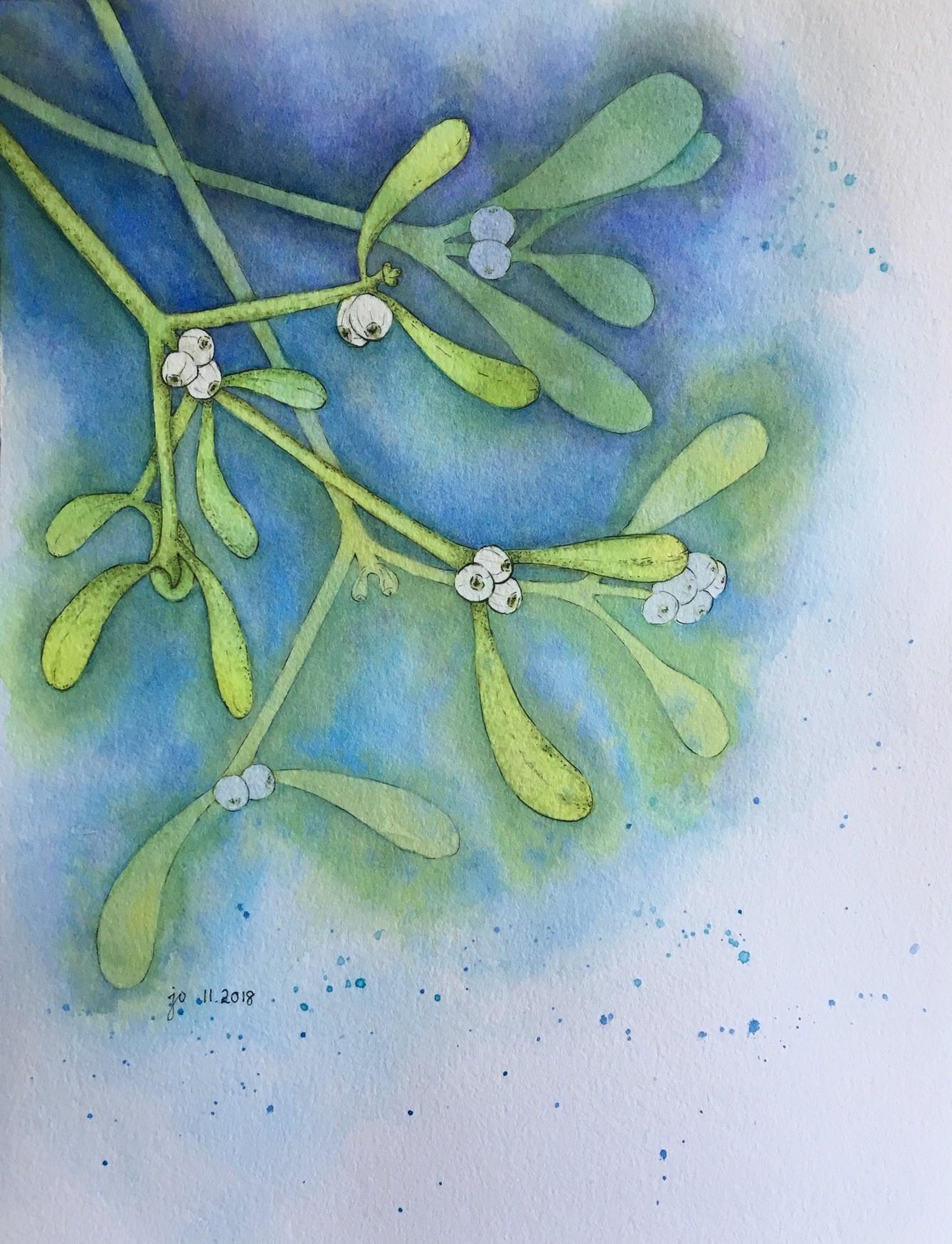 Mistletoe - Negative Painting - image 1 - student project
