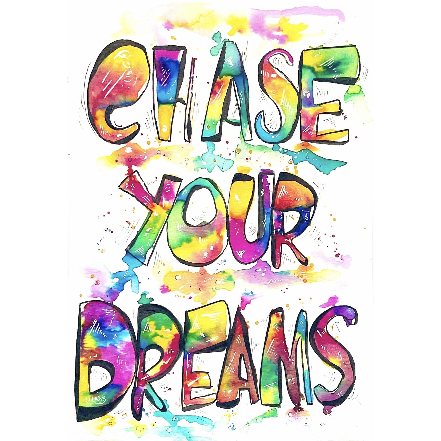 Watercolour lettering - image 1 - student project