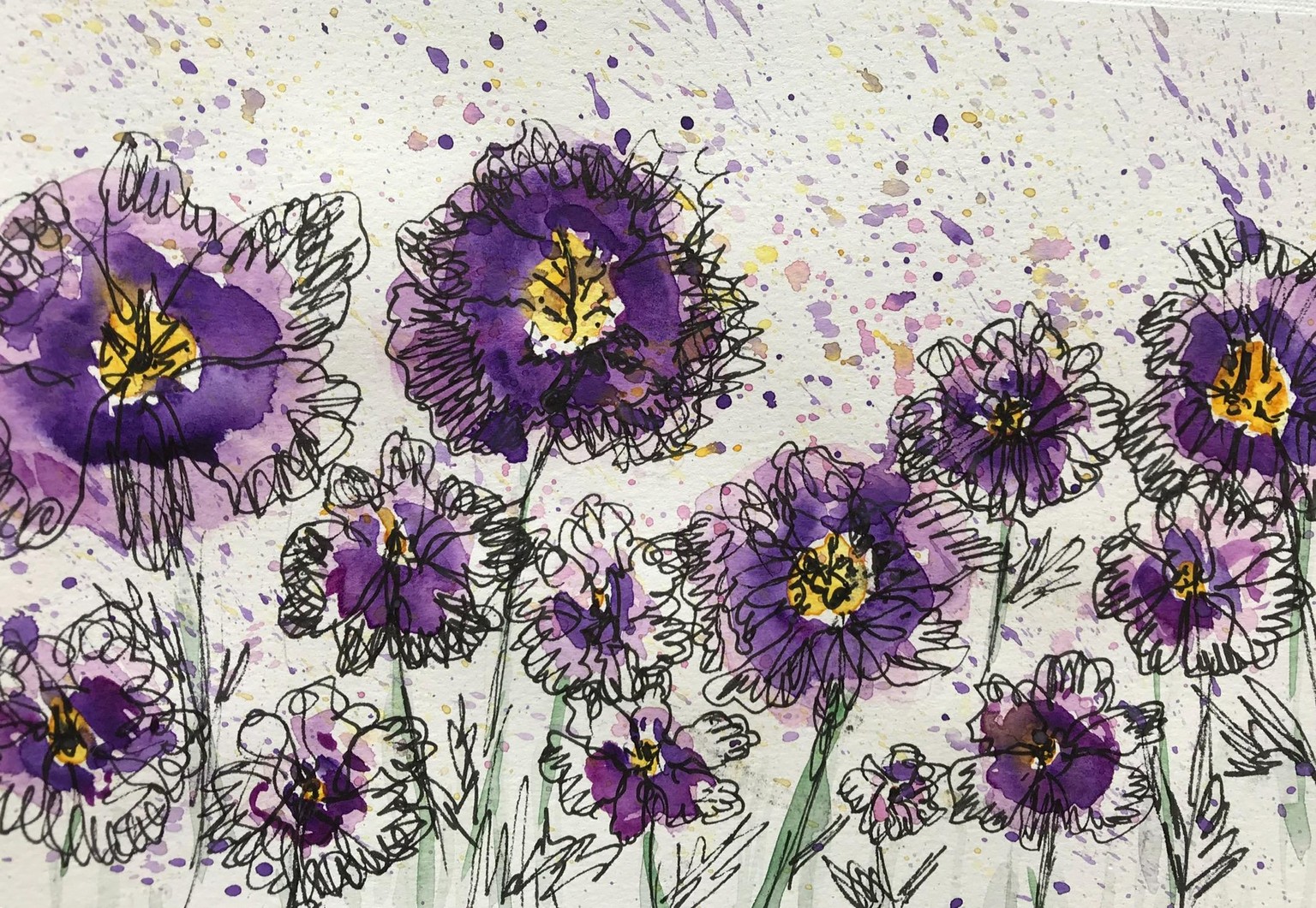Fun with ink and watercolour - image 9 - student project