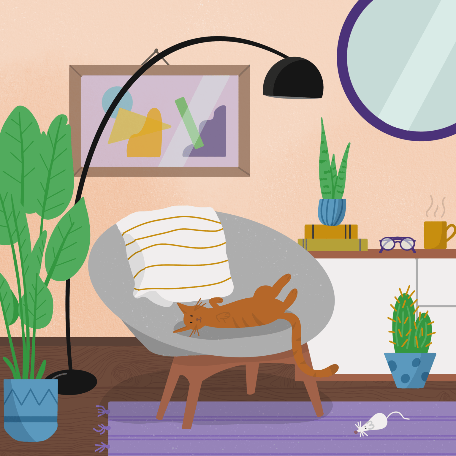 Scene with a cat - image 1 - student project