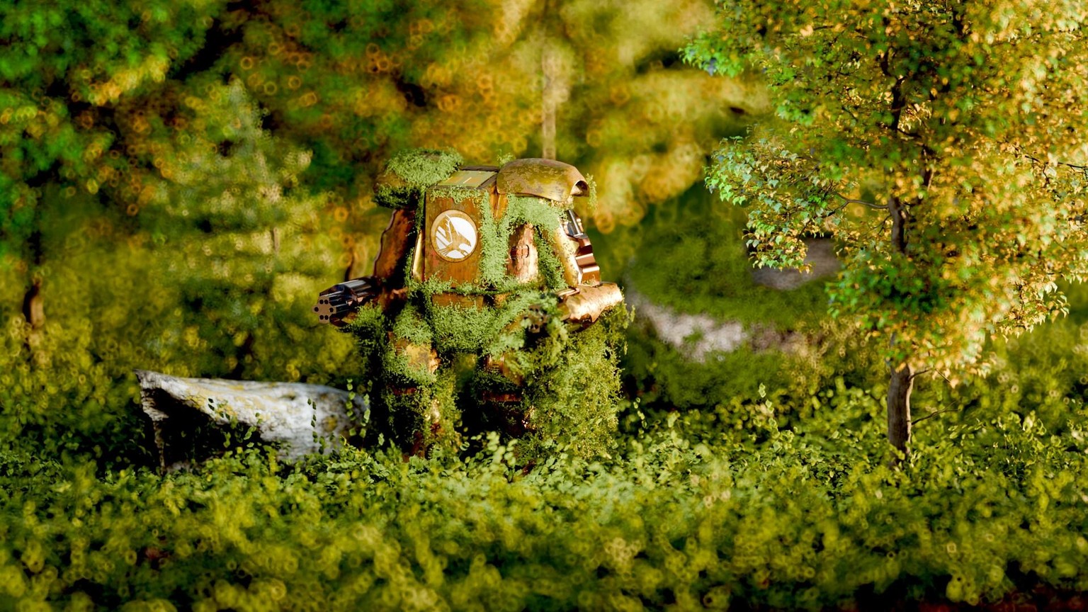 Overgrown mech - image 1 - student project