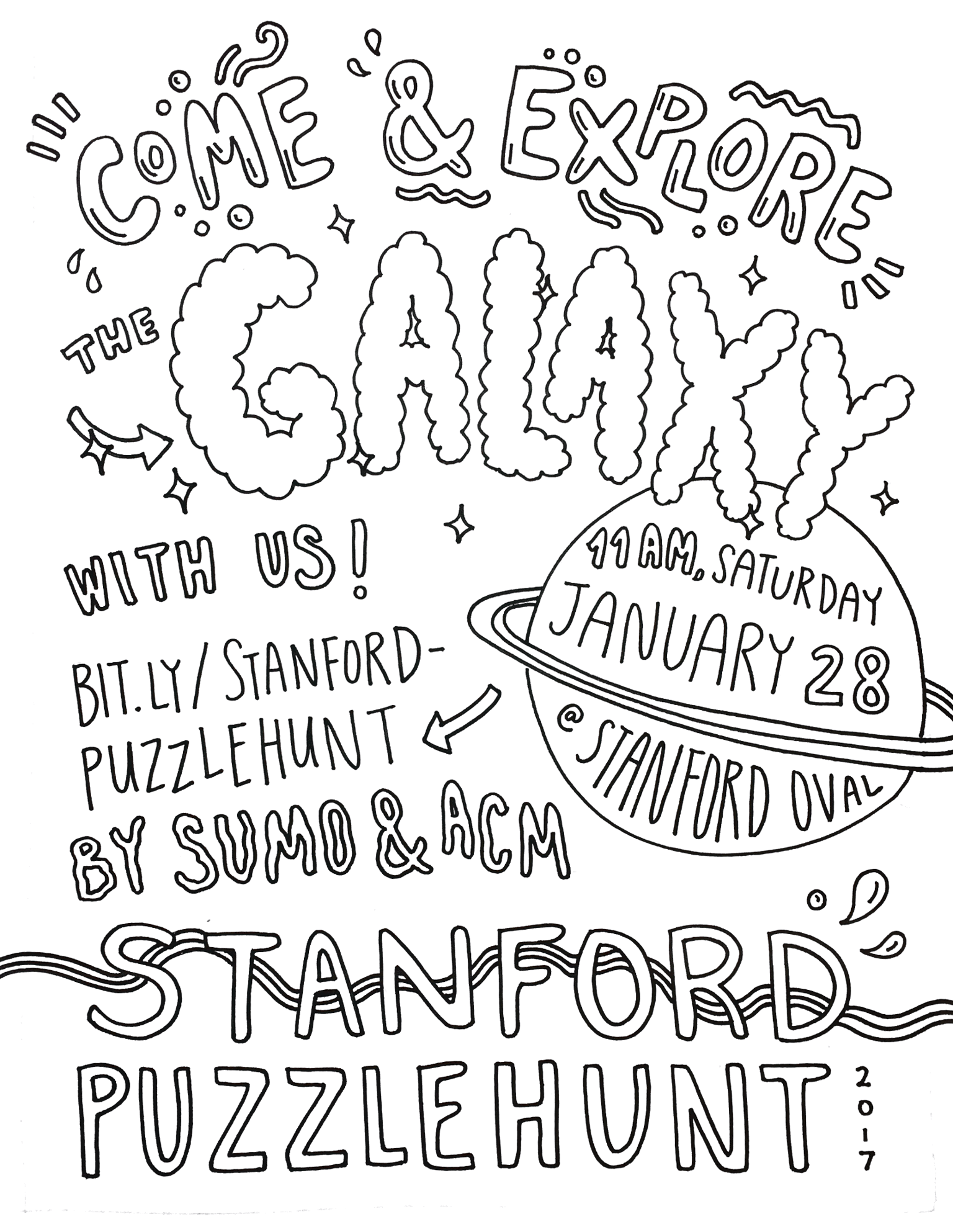 Come and Explore the Galaxy: A Puzzlehunt Poster - image 1 - student project