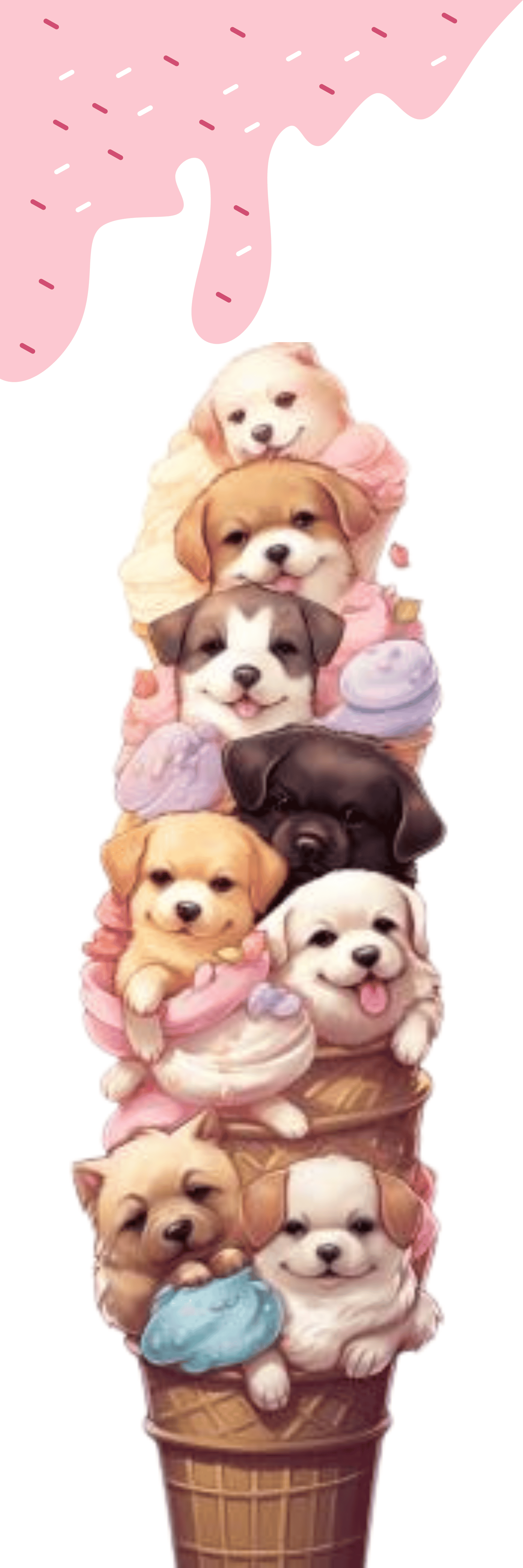 Cute Kawaii Dog Ice Cream Stack - image 2 - student project