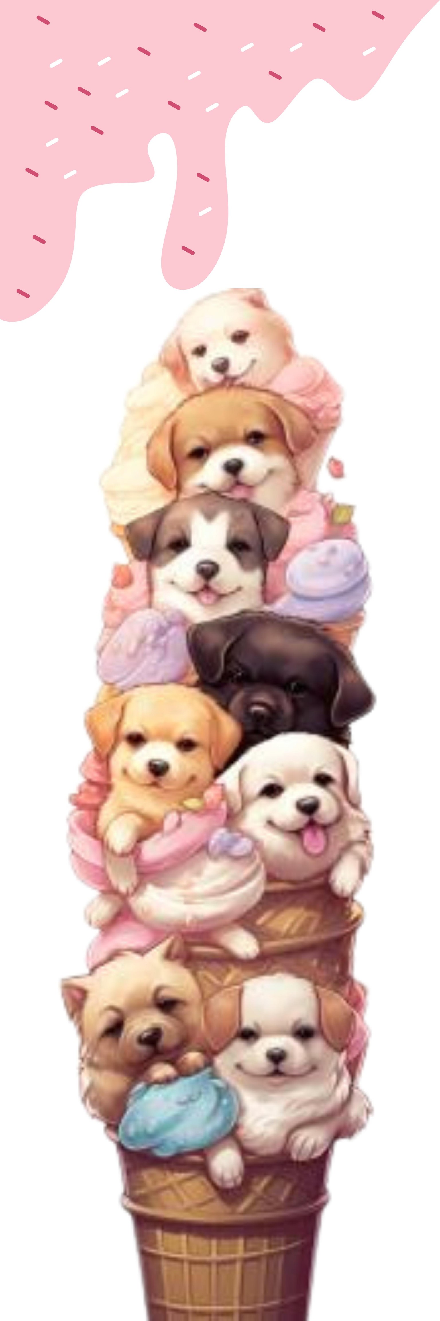 Cute Kawaii Dog Ice Cream Stack - image 1 - student project