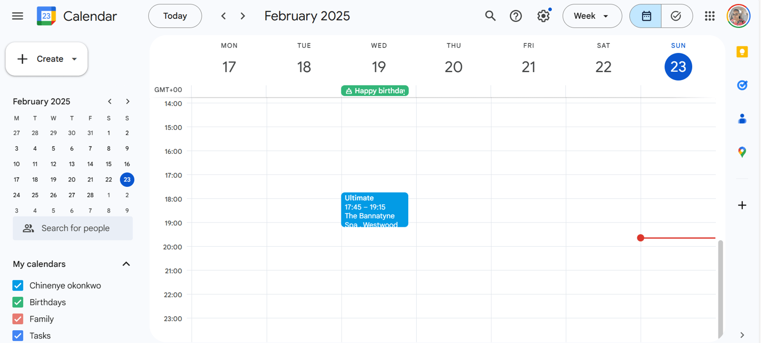 my google calendar template - image 1 - student project