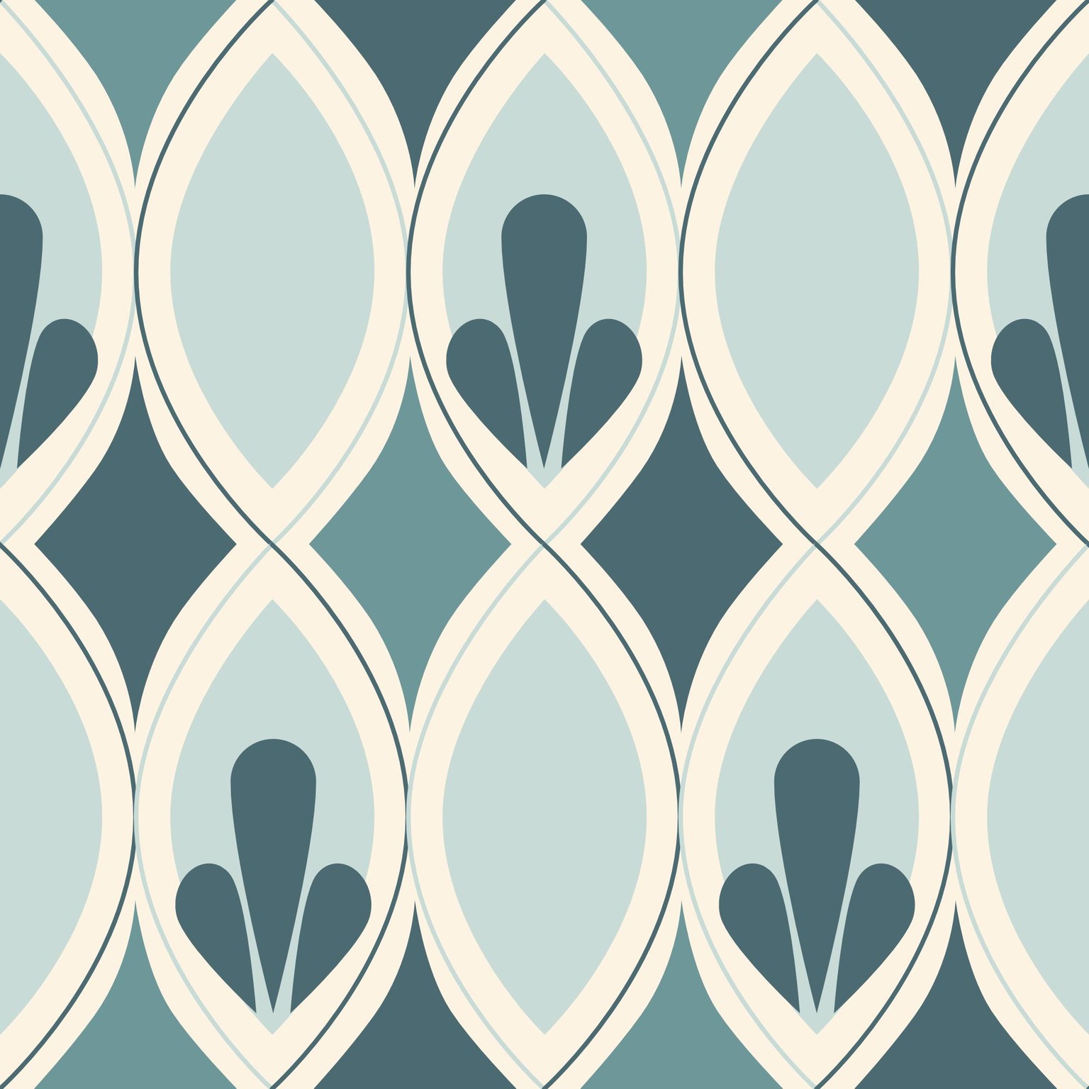 Surface pattern design: ogee pattern in Affinity Designer - image 3 - student project