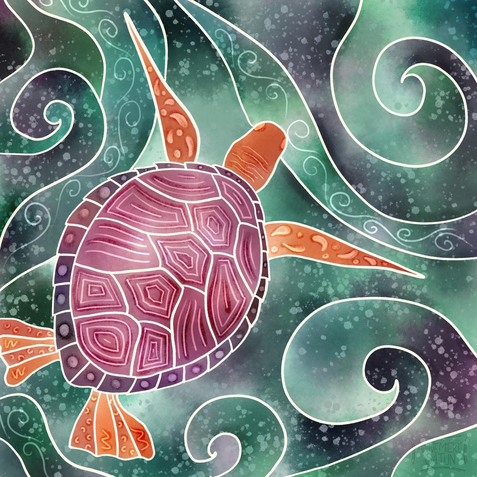 Painted silk look in procreate - image 3 - student project