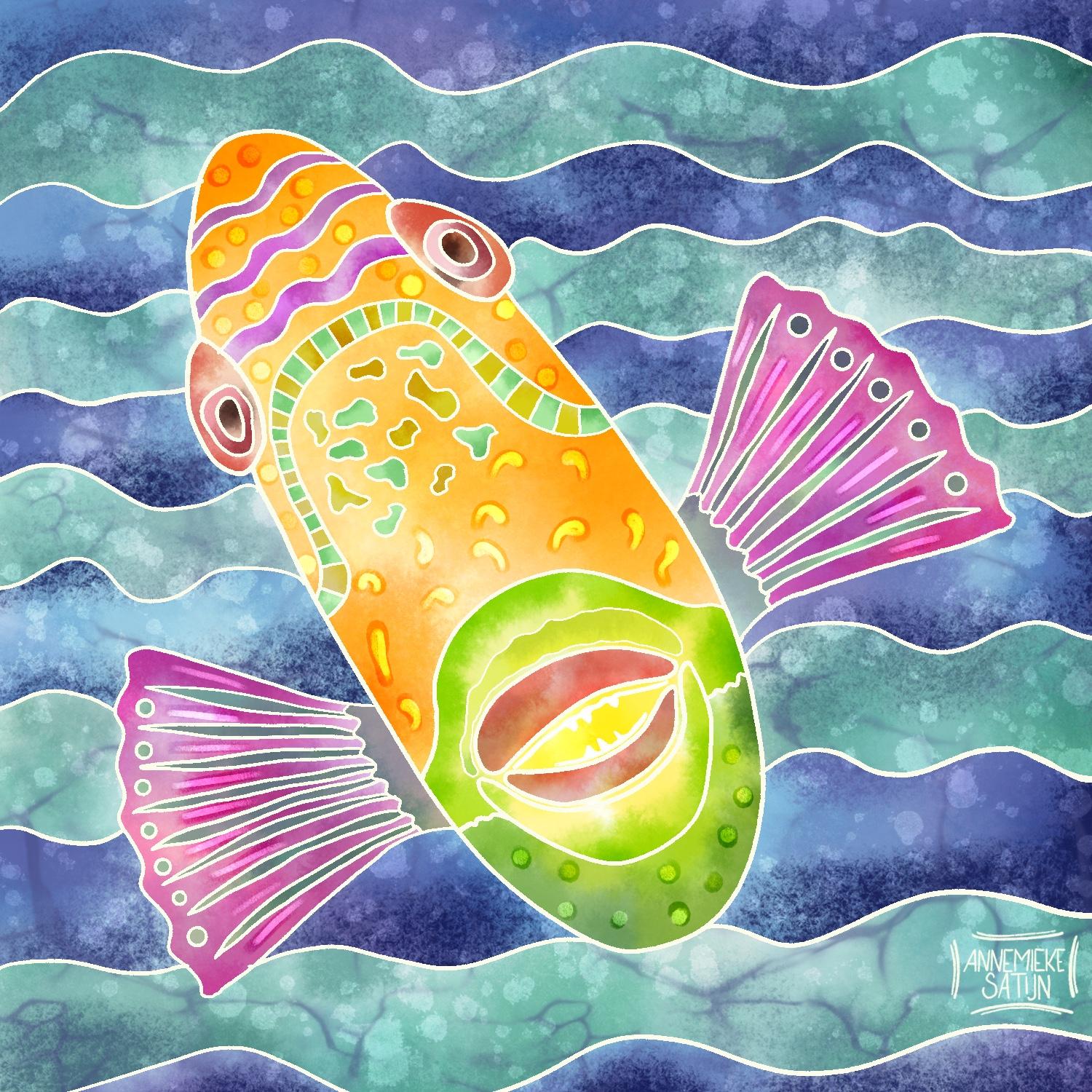 Painted silk look in procreate - image 2 - student project