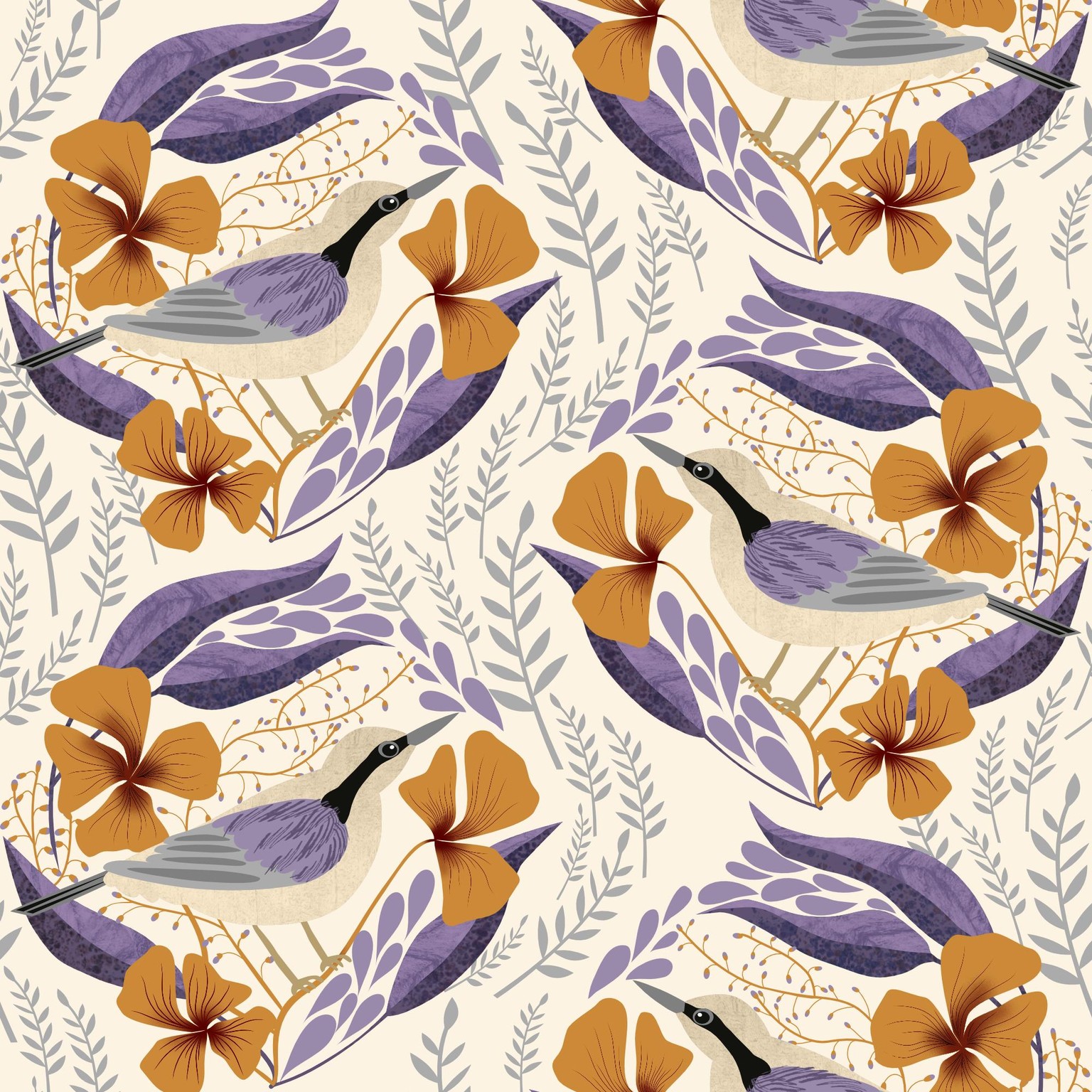 Surface pattern design: ogee pattern in Affinity Designer - image 4 - student project