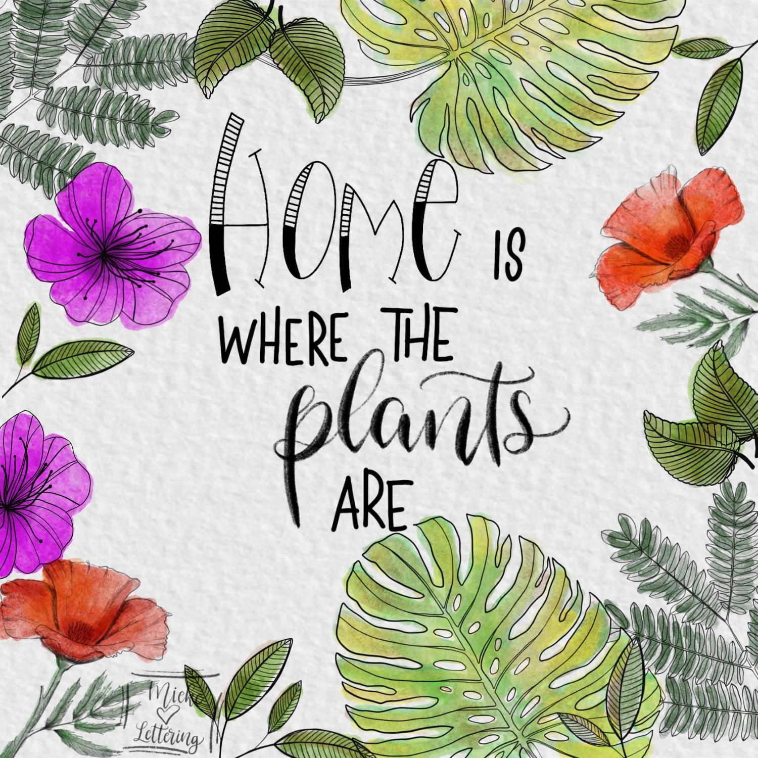 ink & watercolor botanicals on the iPad in Procreate - image 1 - student project