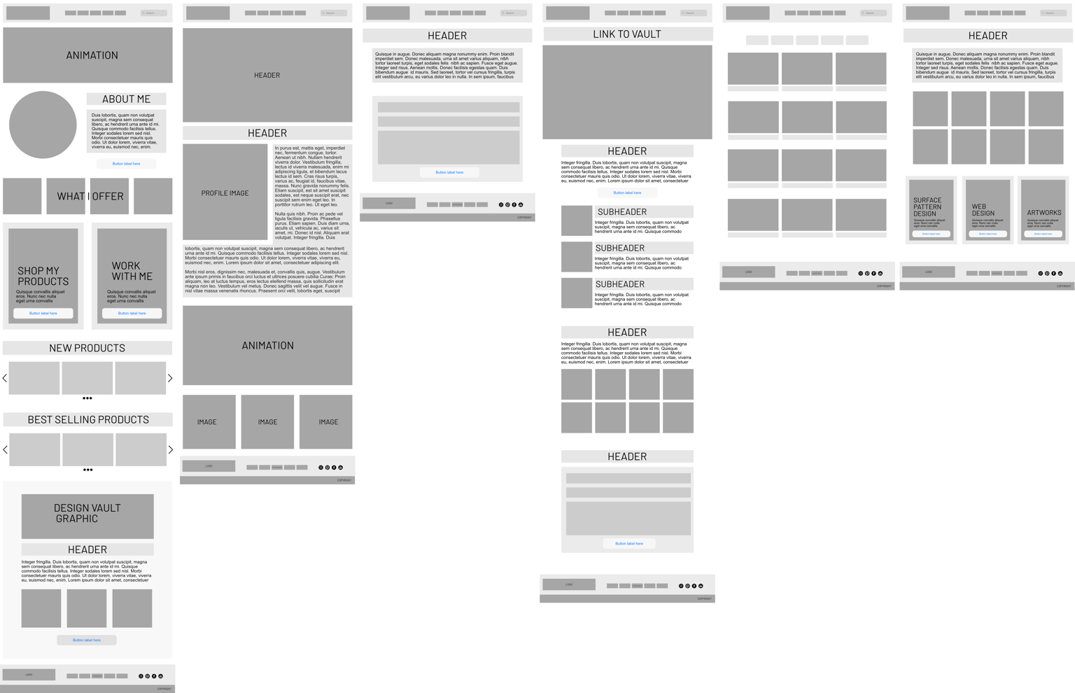 my website wireframe - image 1 - student project