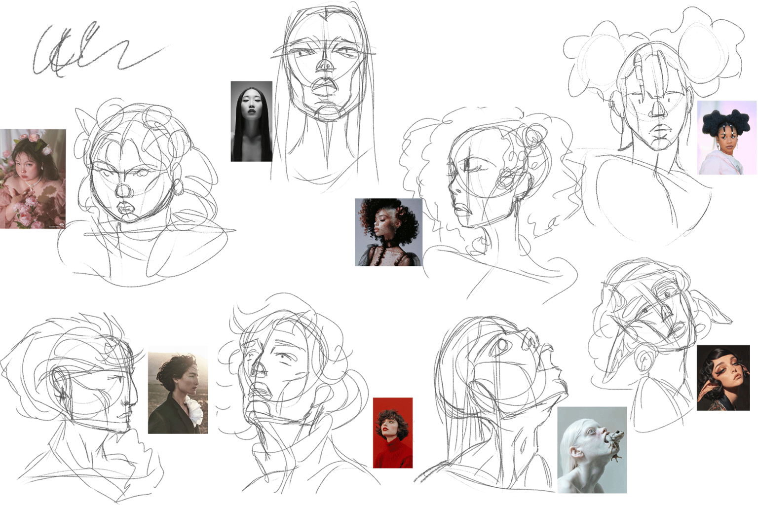 Head drawings - image 9 - student project