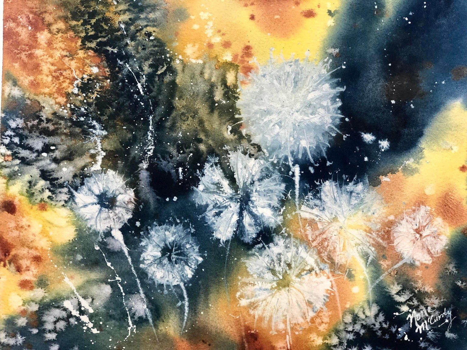 Dandelion Wishes and Oil Pastel Daisies - image 2 - student project